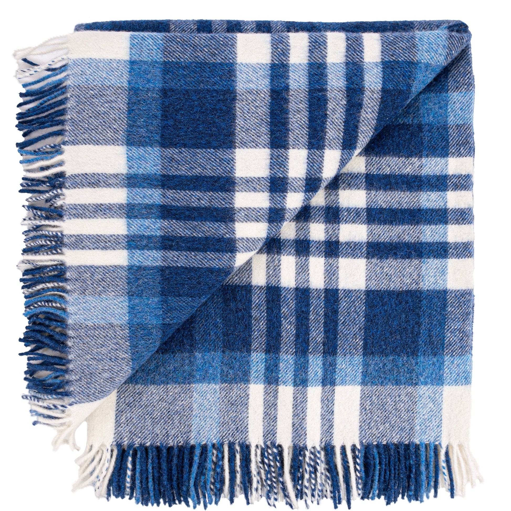 Southampton Home Merino Wool Coastal Throw ~ Plaid ~-Throws and Blankets-[bar code]-CoastalPlaid-Prince of Scots