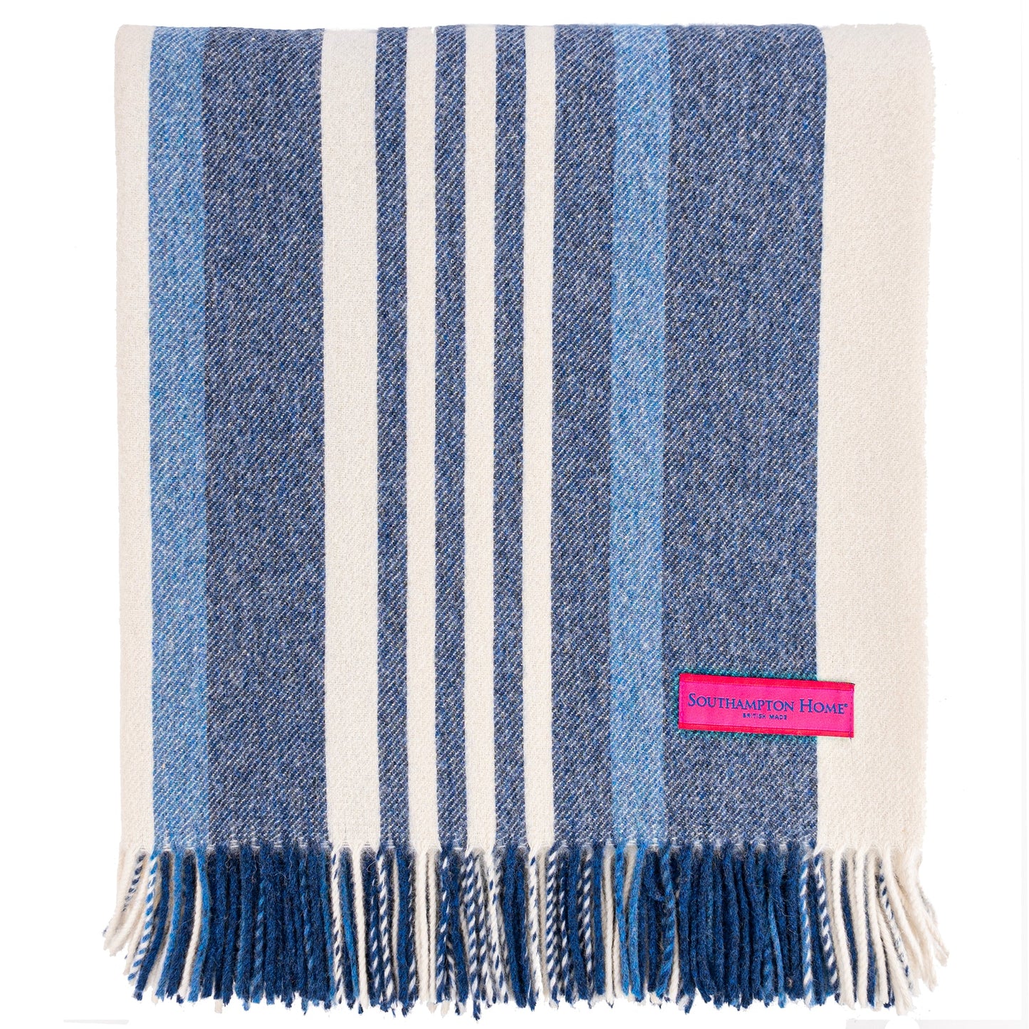 Southampton Home Merino Wool Coastal Throw ~ Stripe ~-Throws and Blankets-[bar code]-CoastalStripe-Prince of Scots