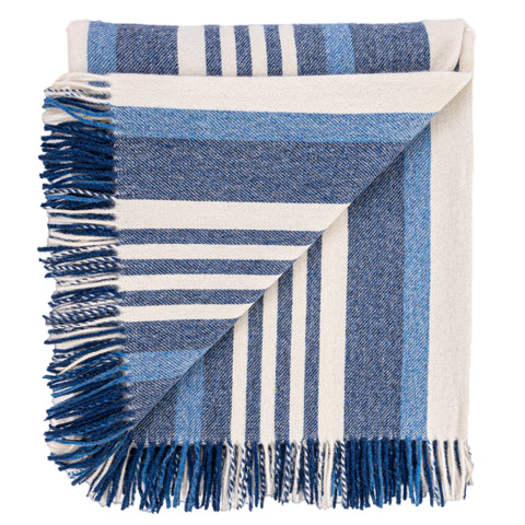 Southampton Home Merino Wool Coastal Throw ~ Stripe ~-Throws and Blankets-[bar code]-CoastalStripe-Prince of Scots