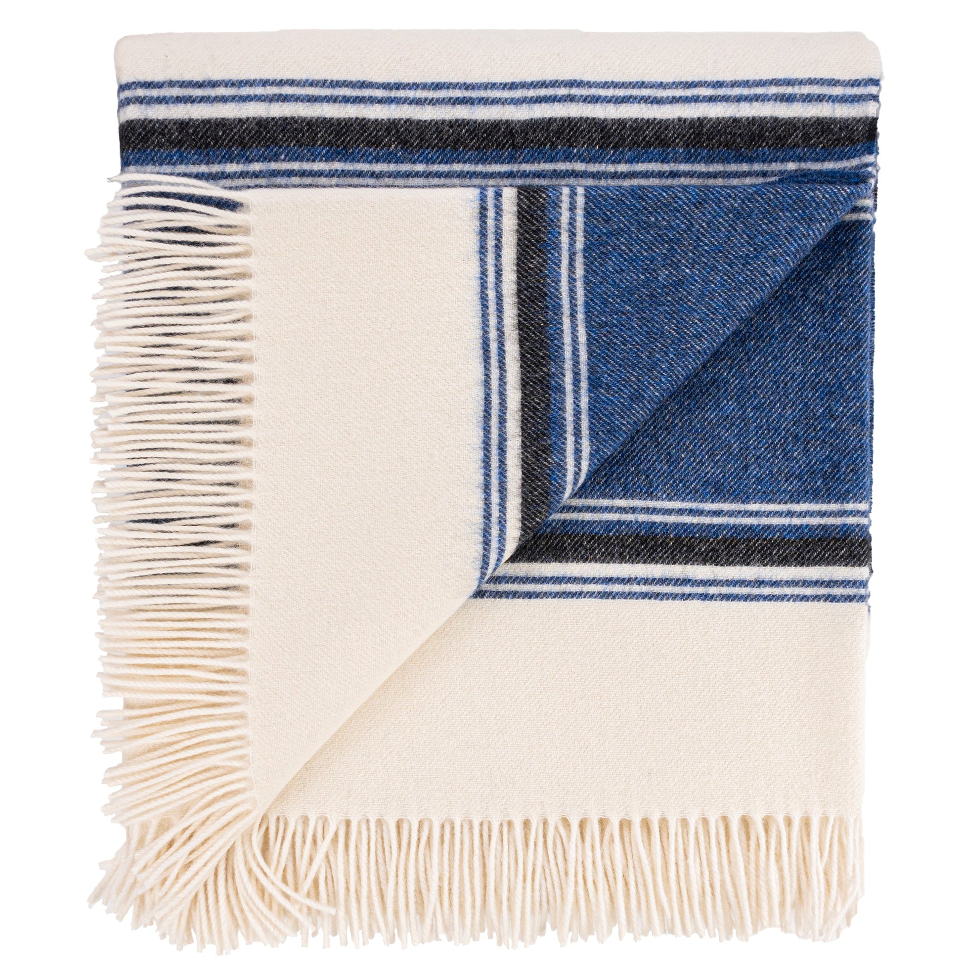 Southampton Home Merino Wool Coastal Throw ~ Vertical Stripe ~-Throws and Blankets-[bar code]-CoastalVertical-Prince of Scots