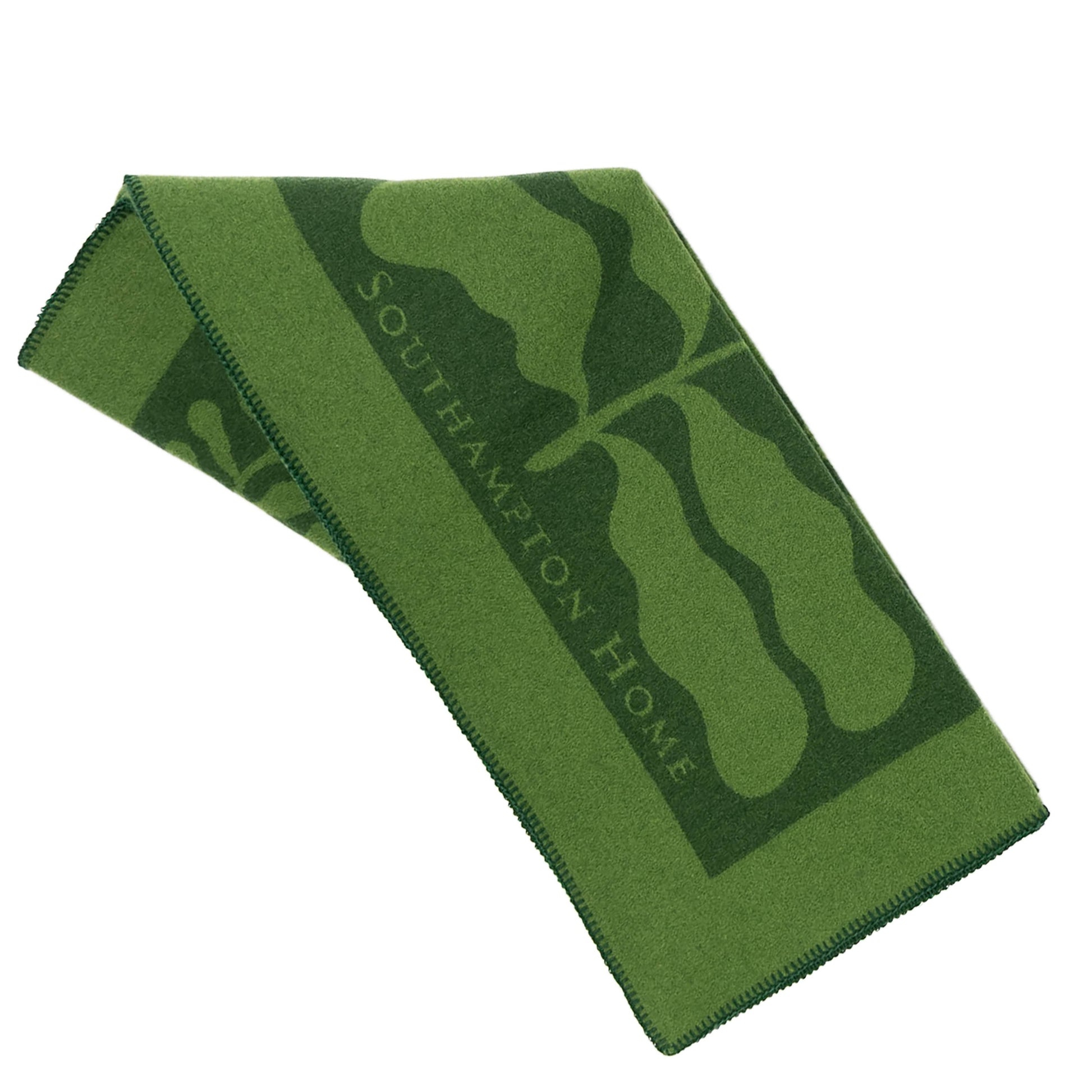 Southampton Home Merino Wool Fleece Throw ~ Leaf ~-Throws and Blankets-[bar code]-SHGreenLeaf-Prince of Scots