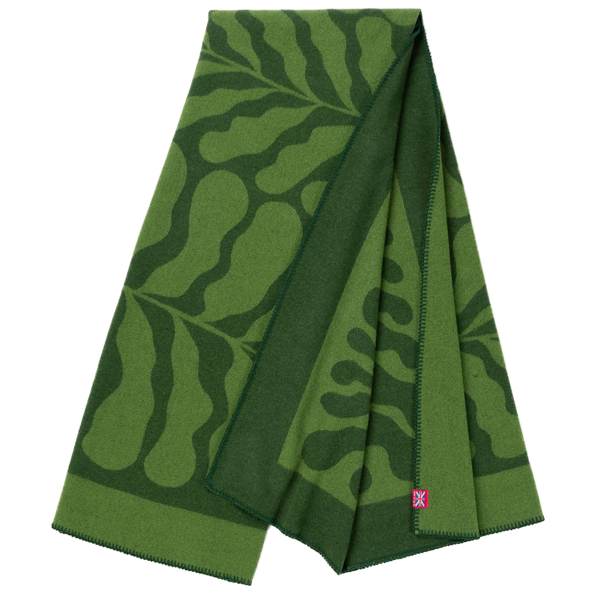 Southampton Home Merino Wool Fleece Throw ~ Leaf ~-Throws and Blankets-[bar code]-SHGreenLeaf-Prince of Scots