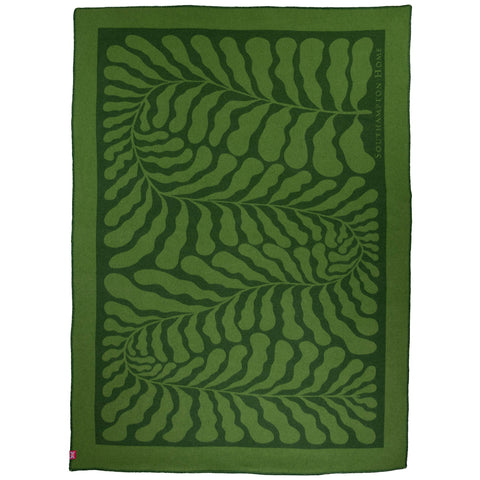 Southampton Home Merino Wool Fleece Throw ~ Leaf ~-Throws and Blankets-[bar code]-SHGreenLeaf-Prince of Scots