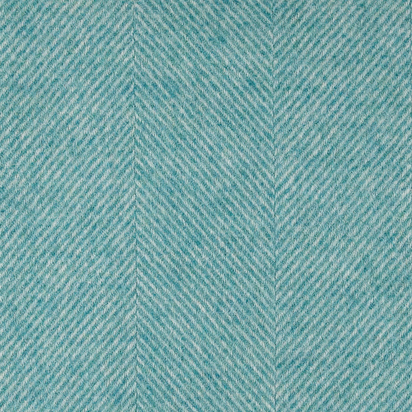 Southampton Home Wool Herringbone Throw (Aqua)-Throws and Blankets-[bar code]-AquaShetland-Prince of Scots