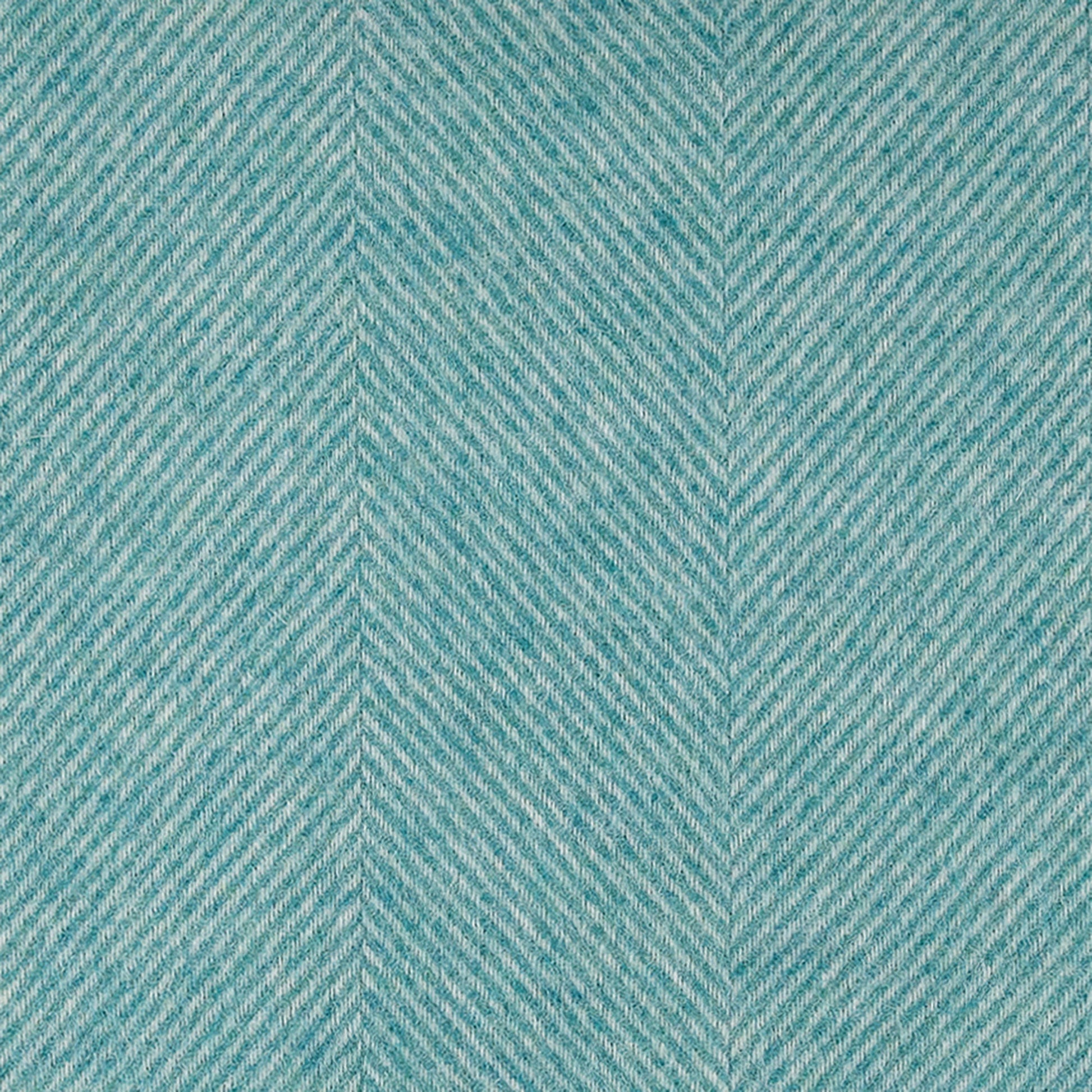 Southampton Home Wool Herringbone Throw (Aqua)-Throws and Blankets-[bar code]-AquaShetland-Prince of Scots