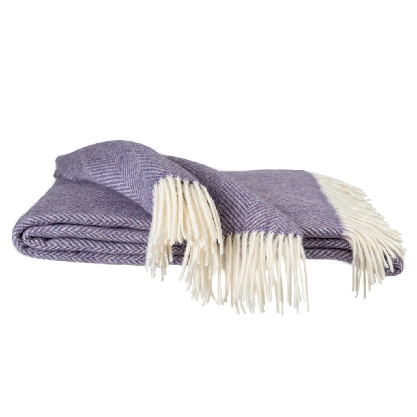 Southampton Home Merino Wool Herringbone Throw (Lavender)-Throws and Blankets-Q0290011-Prince of Scots