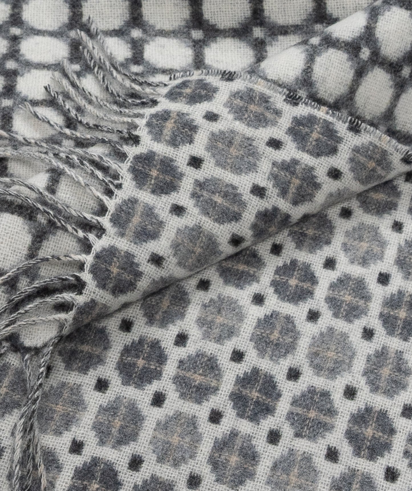 Southampton Home Merino Wool Medallion (Grey)-Throws and Blankets-[bar code]-Prince of Scots