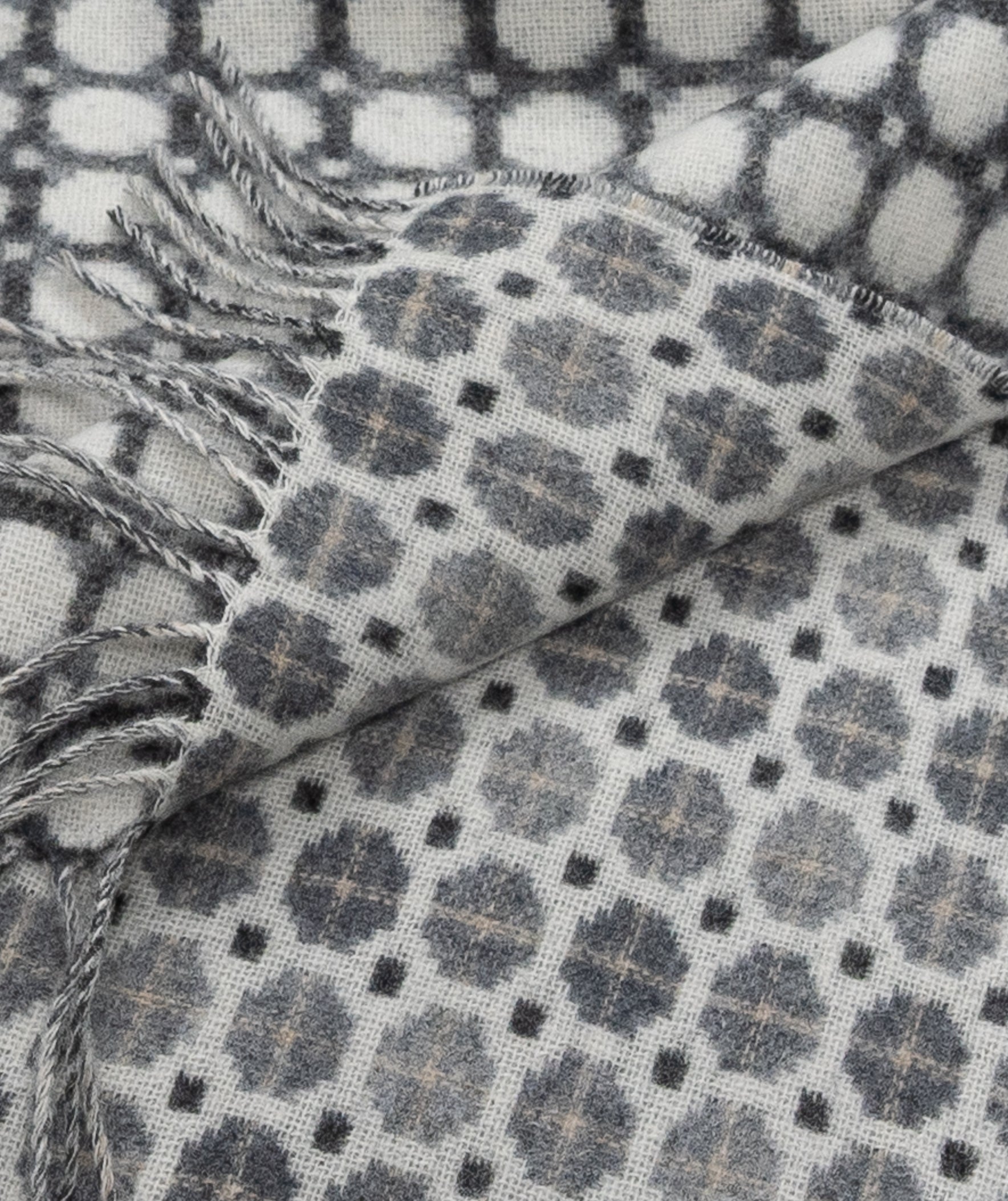 Southampton Home Merino Wool Medallion (Grey)-Throws and Blankets-[bar code]-Prince of Scots