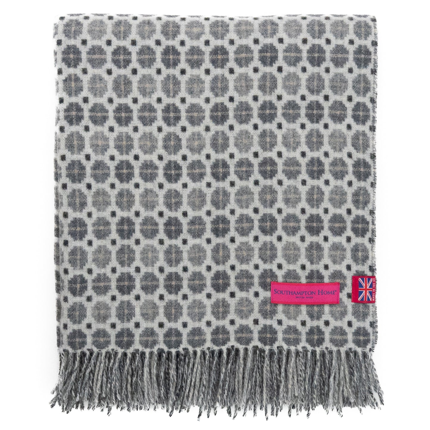 Southampton Home Merino Wool Medallion (Grey)-Throws and Blankets-[bar code]-Prince of Scots