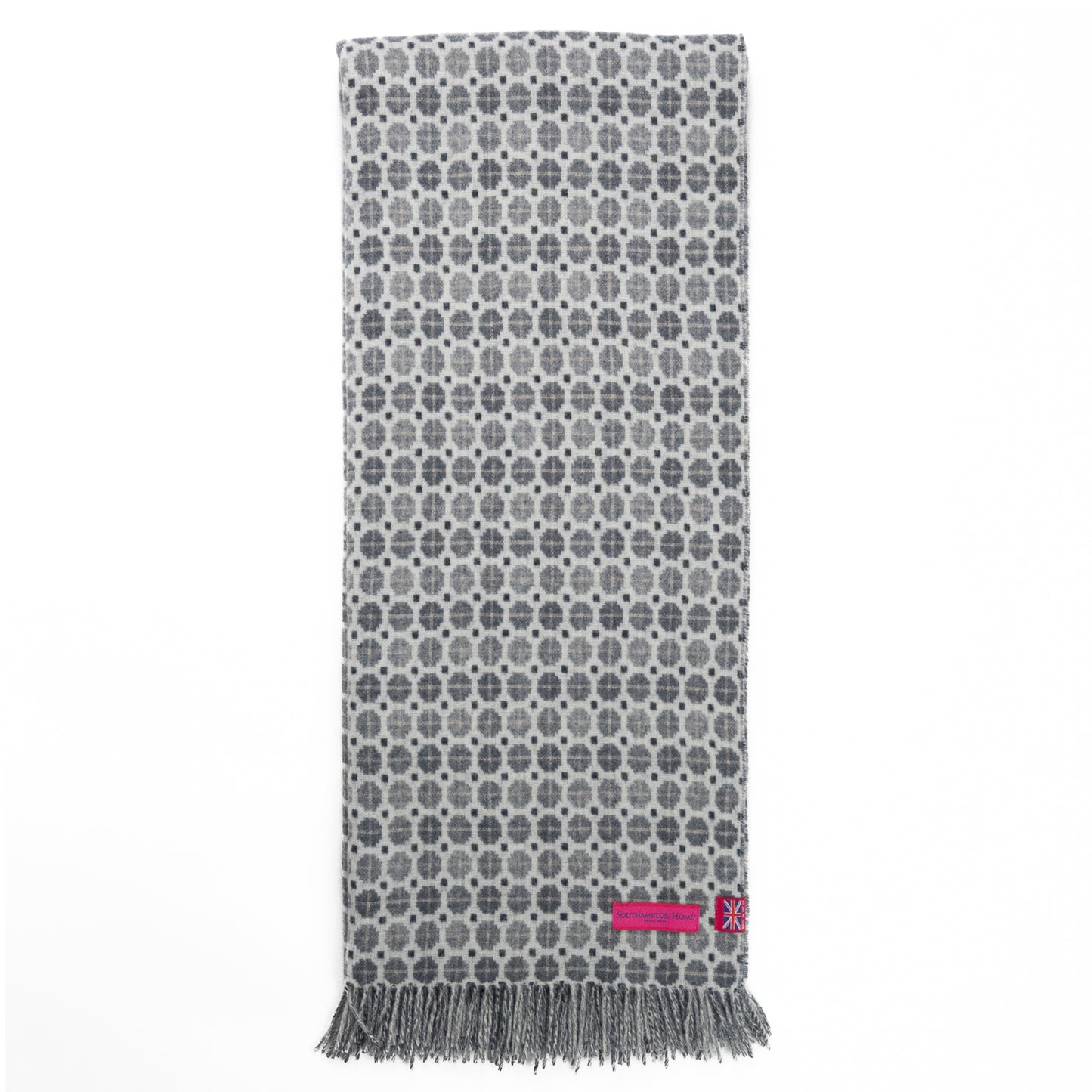 Southampton Home Merino Wool Medallion (Grey)-Throws and Blankets-[bar code]-Prince of Scots