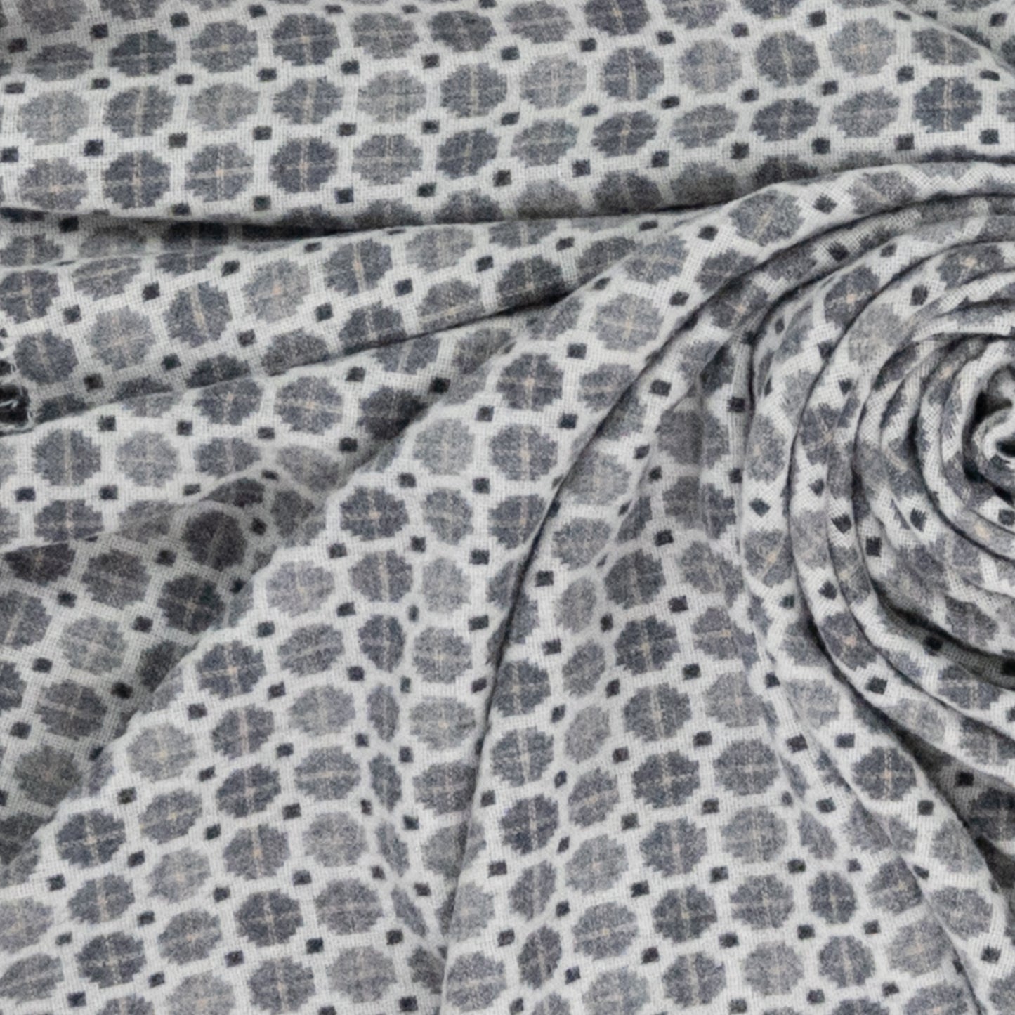 Southampton Home Merino Wool Medallion (Grey)-Throws and Blankets-[bar code]-Prince of Scots