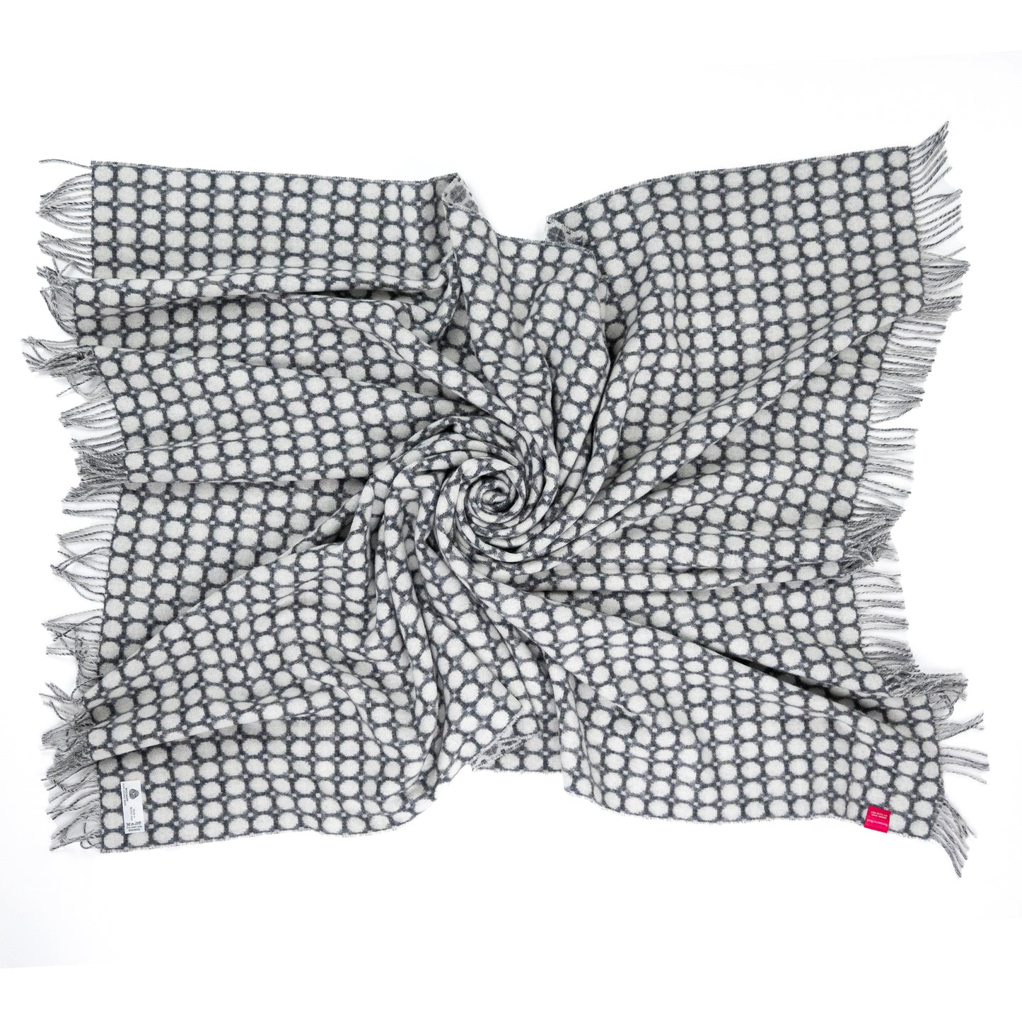 Southampton Home Merino Wool Medallion (Grey)-Throws and Blankets-[bar code]-Prince of Scots