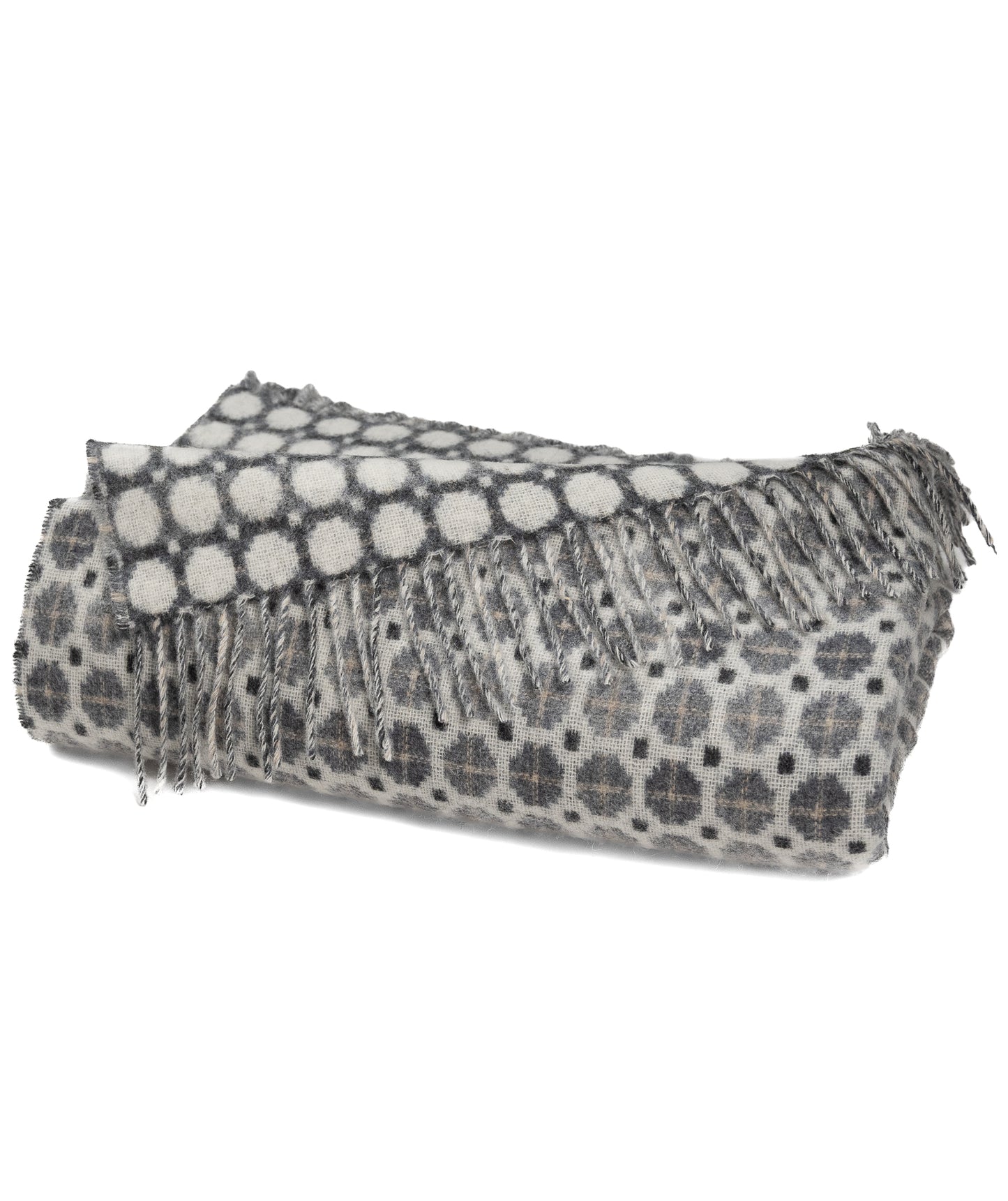 Southampton Home Merino Wool Medallion (Grey)-Throws and Blankets-[bar code]-Prince of Scots