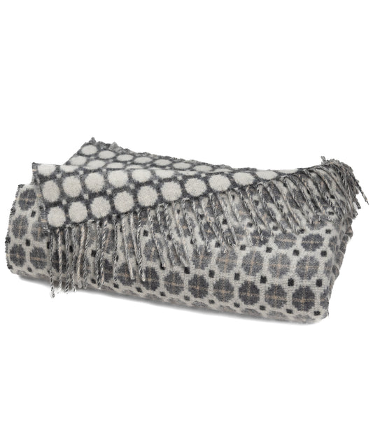 Southampton Home Merino Wool Medallion (Grey)-Throws and Blankets-[bar code]-Prince of Scots