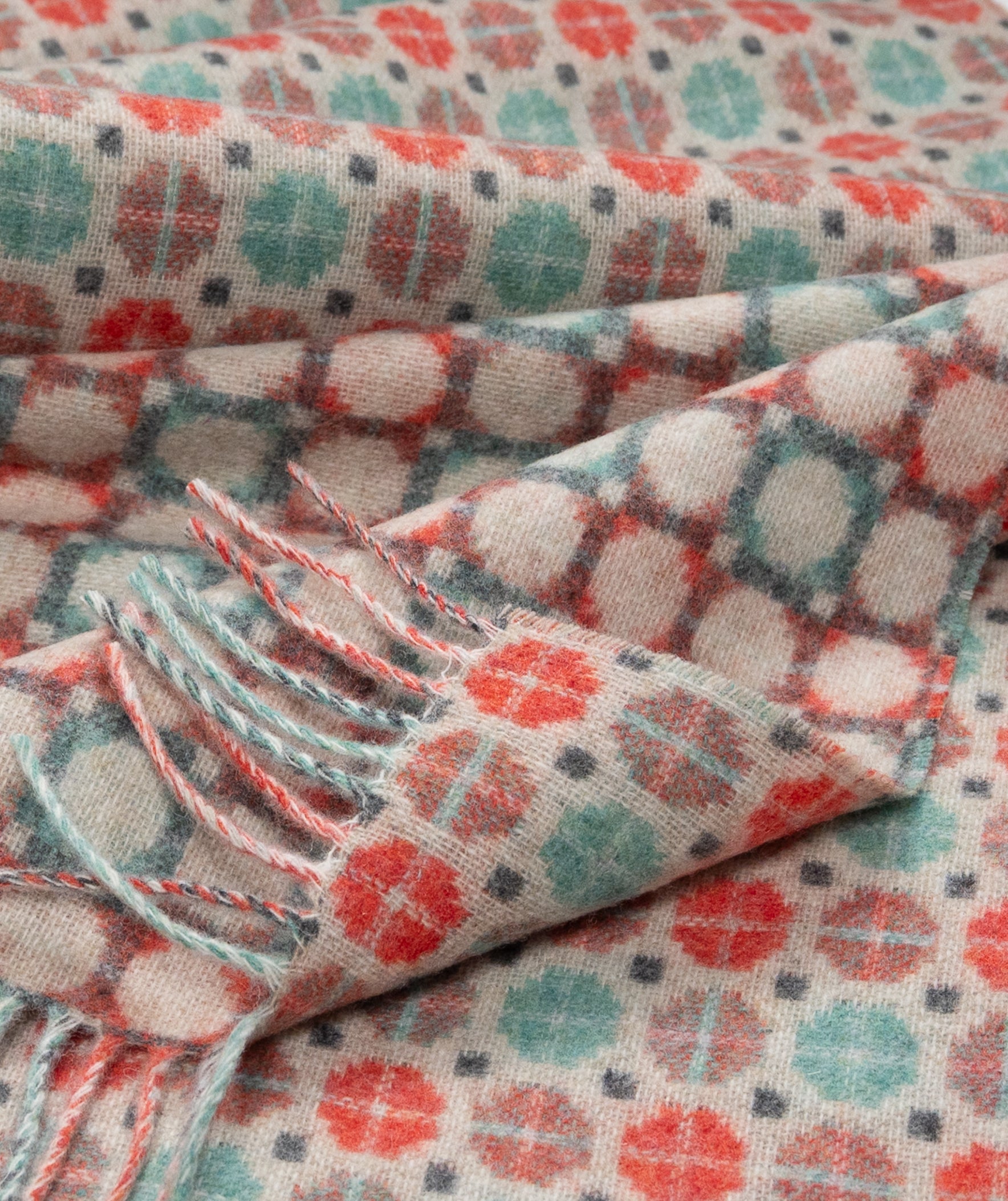 Southampton Home Merino Wool Medallion (Melon)-Throws and Blankets-[bar code]-Prince of Scots