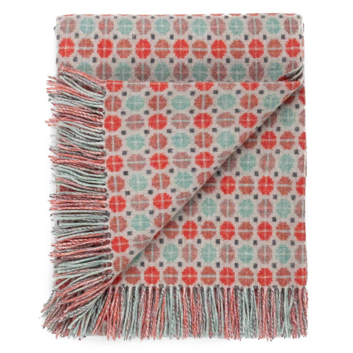 Southampton Home Merino Wool Medallion (Melon)-Throws and Blankets-[bar code]-Prince of Scots