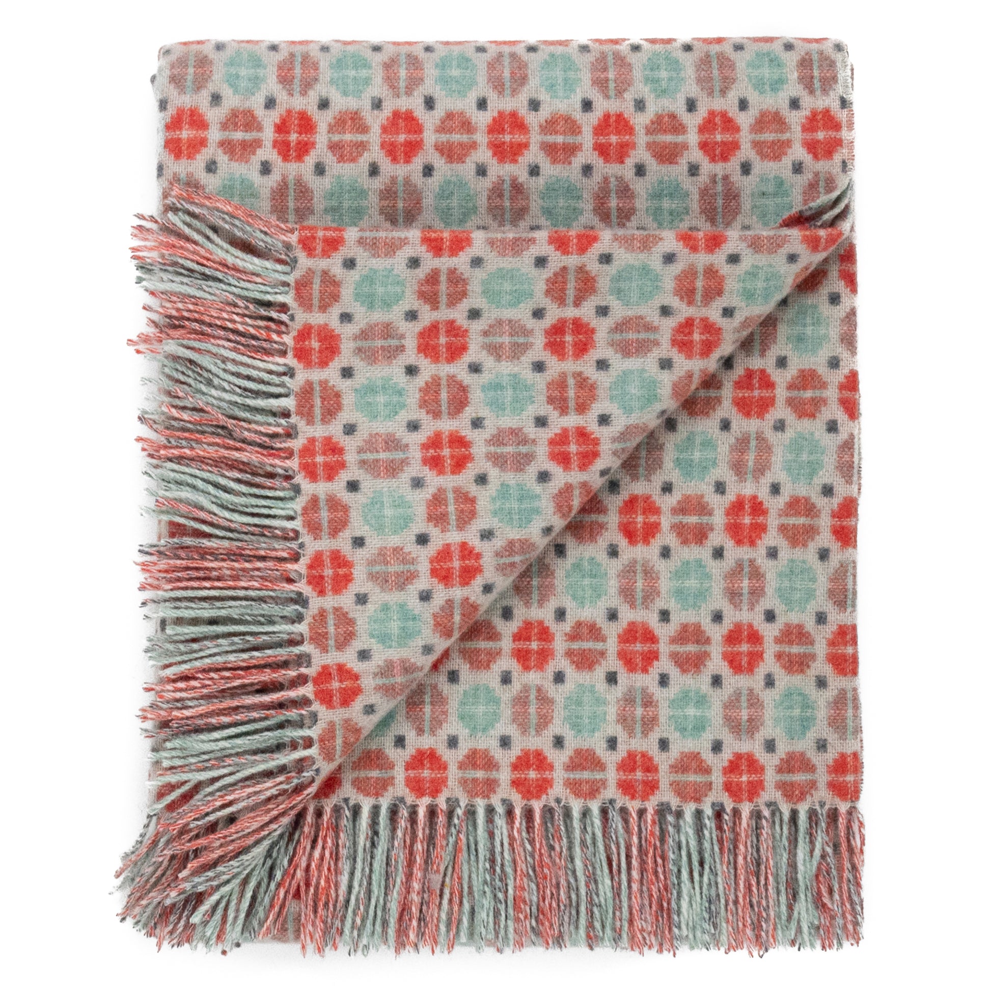 Southampton Home Merino Wool Medallion (Melon)-Throws and Blankets-[bar code]-Prince of Scots
