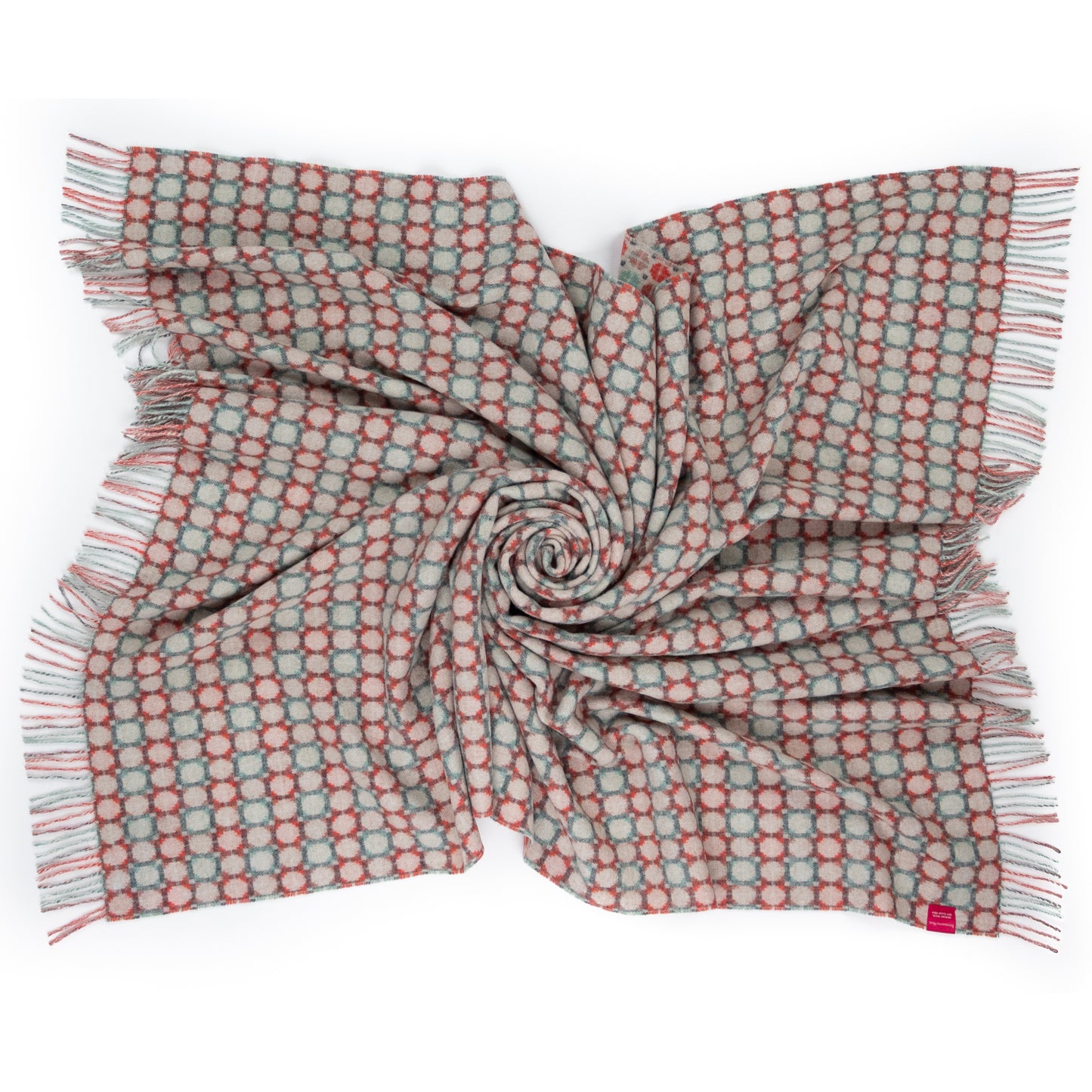Southampton Home Merino Wool Medallion (Melon)-Throws and Blankets-[bar code]-Prince of Scots