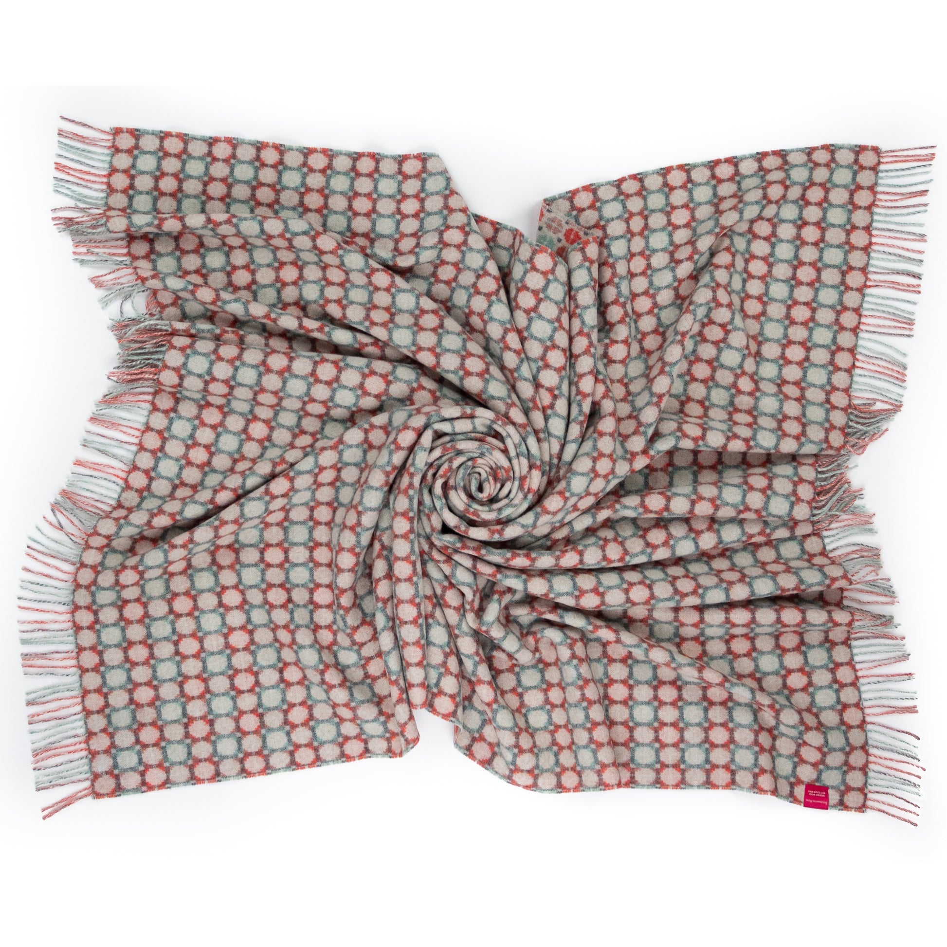 Southampton Home Merino Wool Medallion (Melon)-Throws and Blankets-[bar code]-Prince of Scots