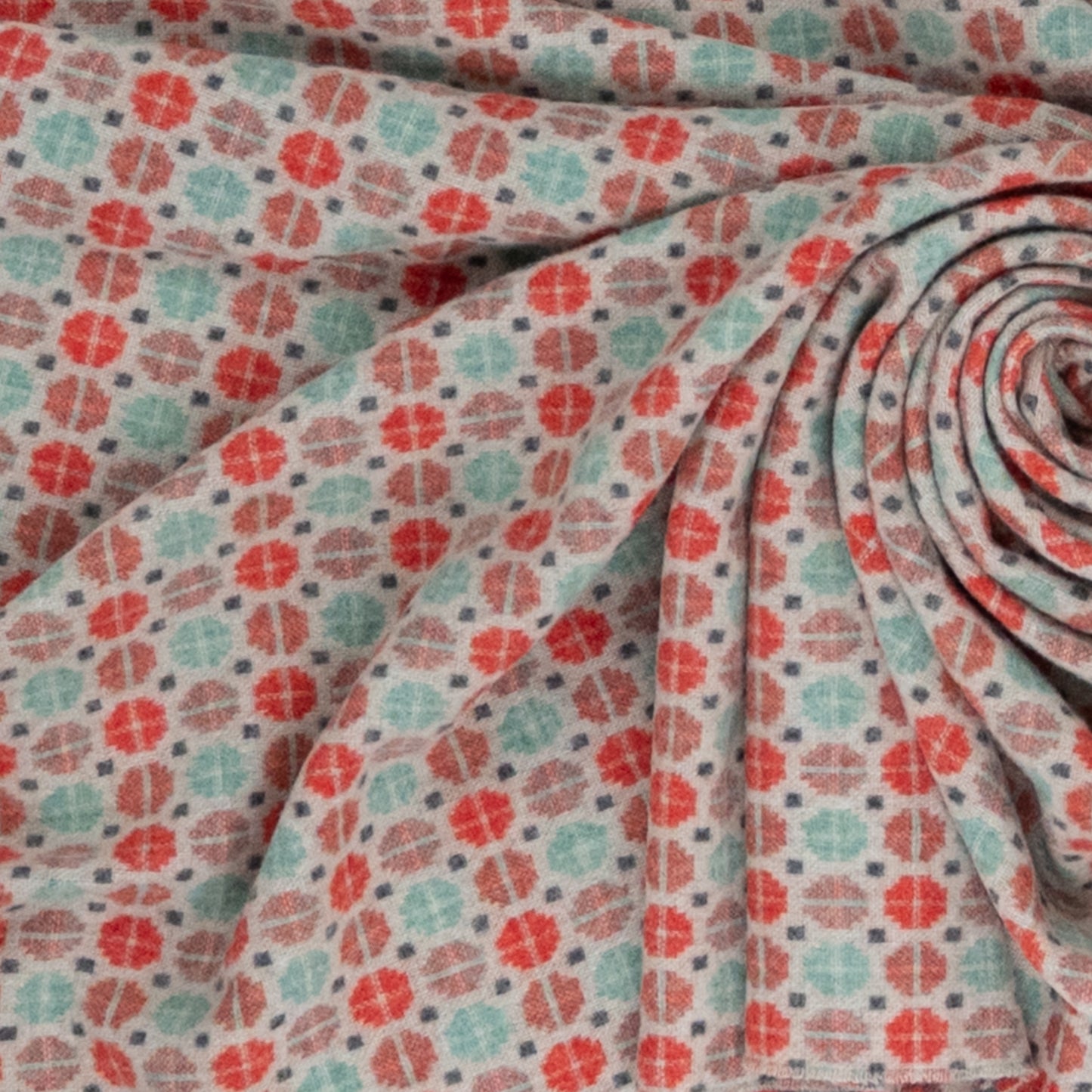 Southampton Home Merino Wool Medallion (Melon)-Throws and Blankets-[bar code]-Prince of Scots