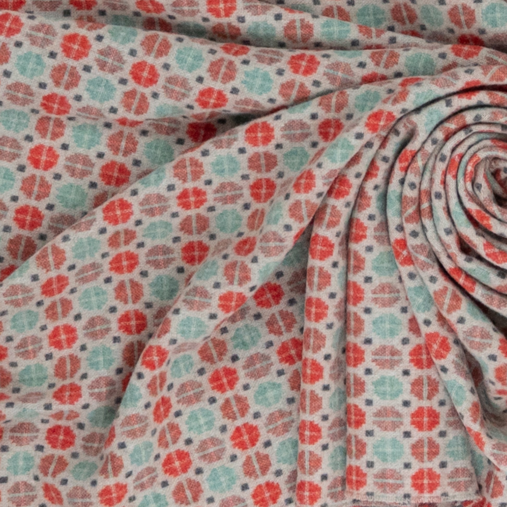 Southampton Home Merino Wool Medallion (Melon)-Throws and Blankets-[bar code]-Prince of Scots