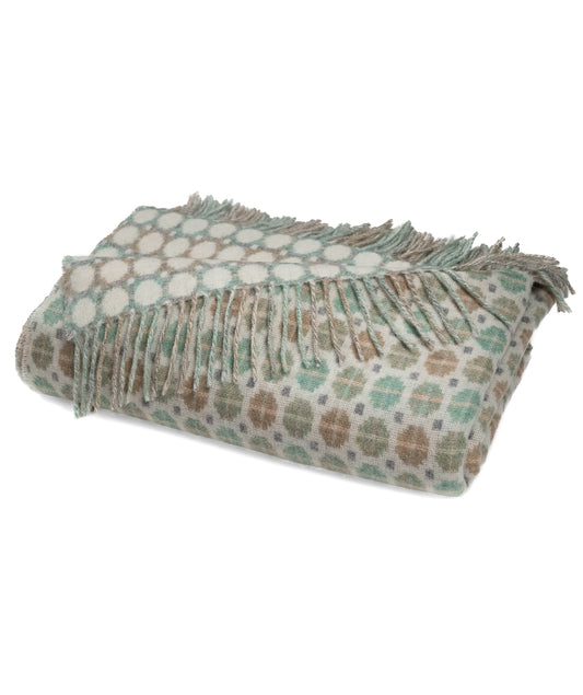 Southampton Home Merino Wool Medallion (Mint)-Throws and Blankets-[bar code]-Prince of Scots
