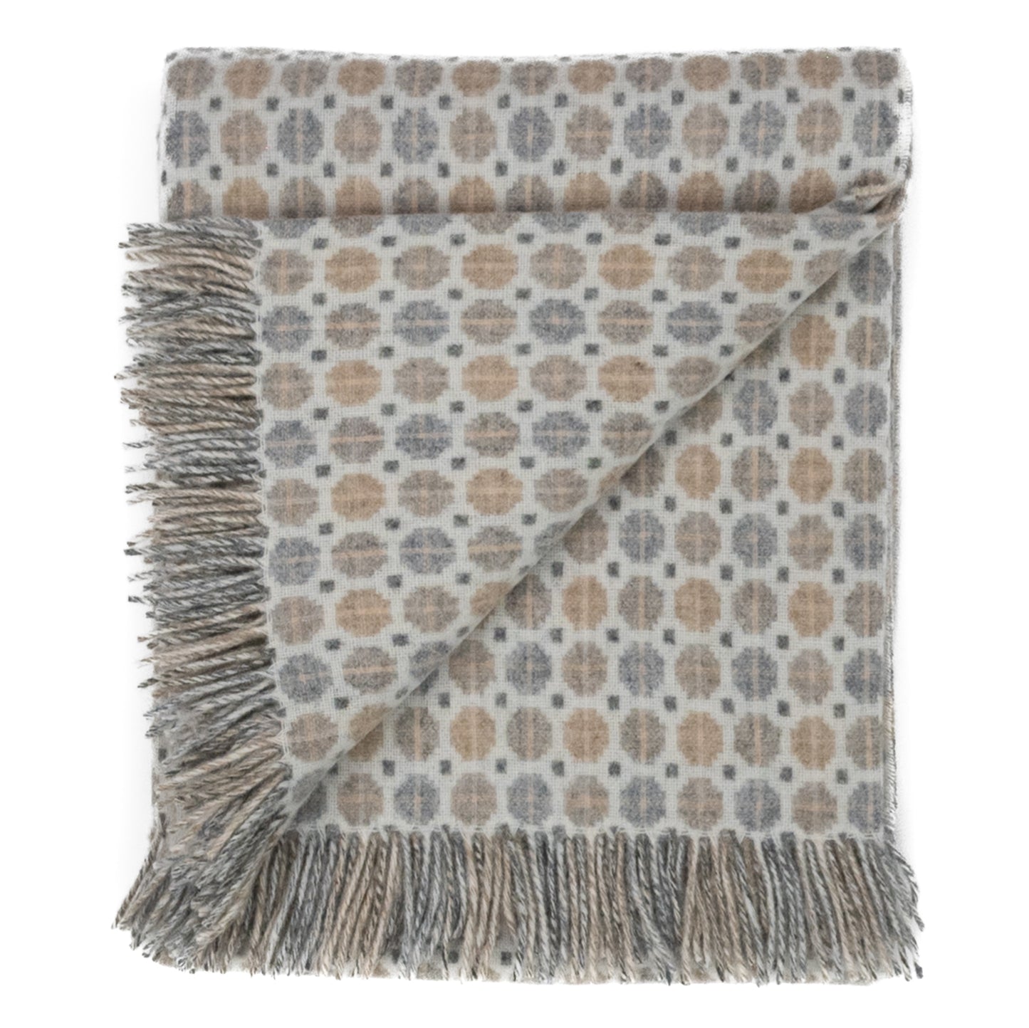 Southampton Home Merino Wool Medallion (Natural)-Throws and Blankets-[bar code]-Prince of Scots