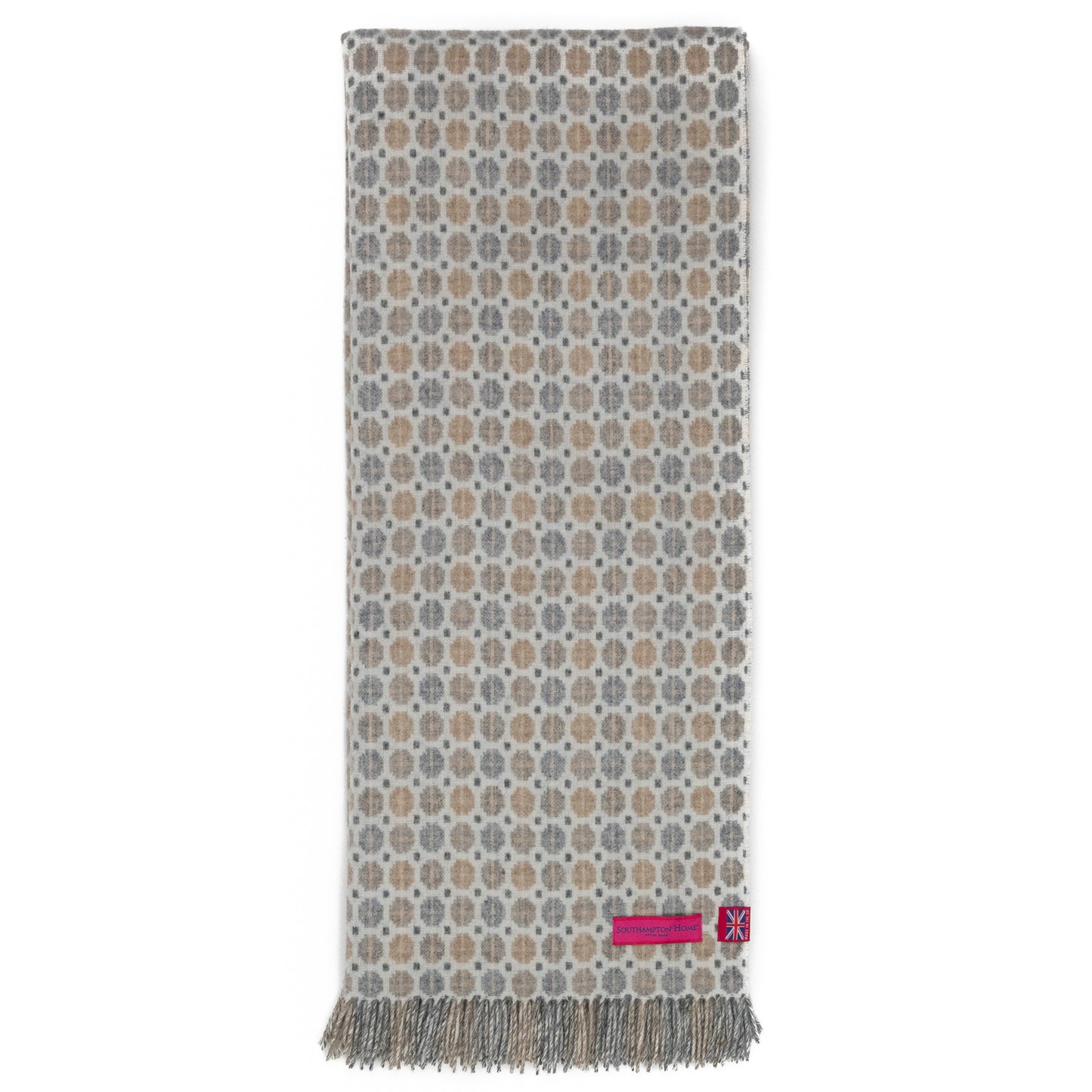 Southampton Home Merino Wool Medallion (Natural)-Throws and Blankets-[bar code]-Prince of Scots