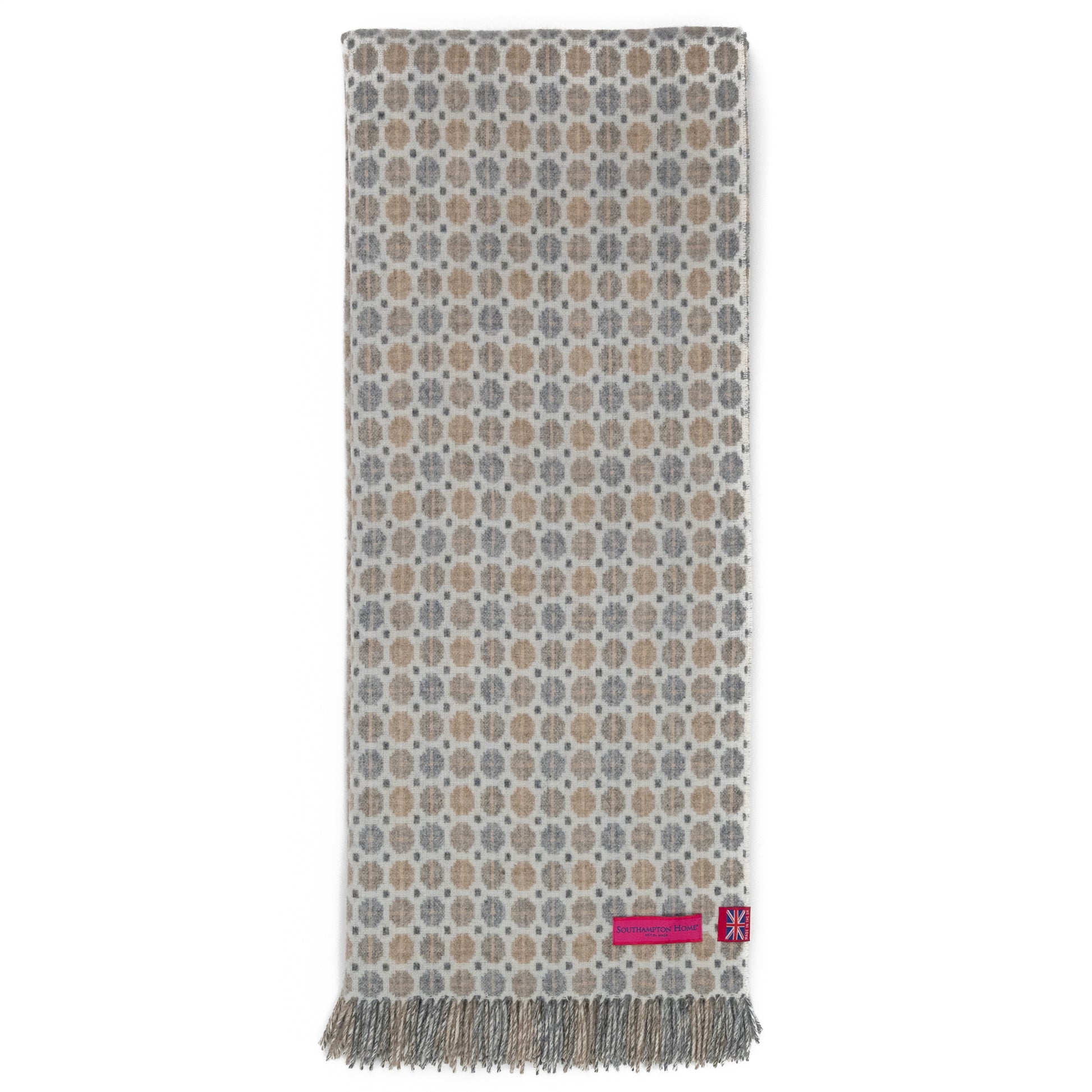 Southampton Home Merino Wool Medallion (Natural)-Throws and Blankets-[bar code]-Prince of Scots