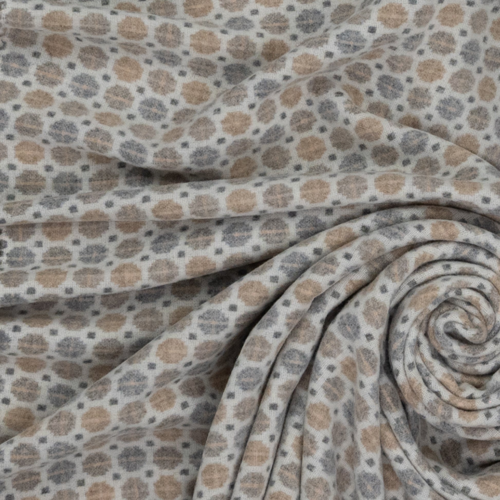 Southampton Home Merino Wool Medallion (Natural)-Throws and Blankets-[bar code]-Prince of Scots