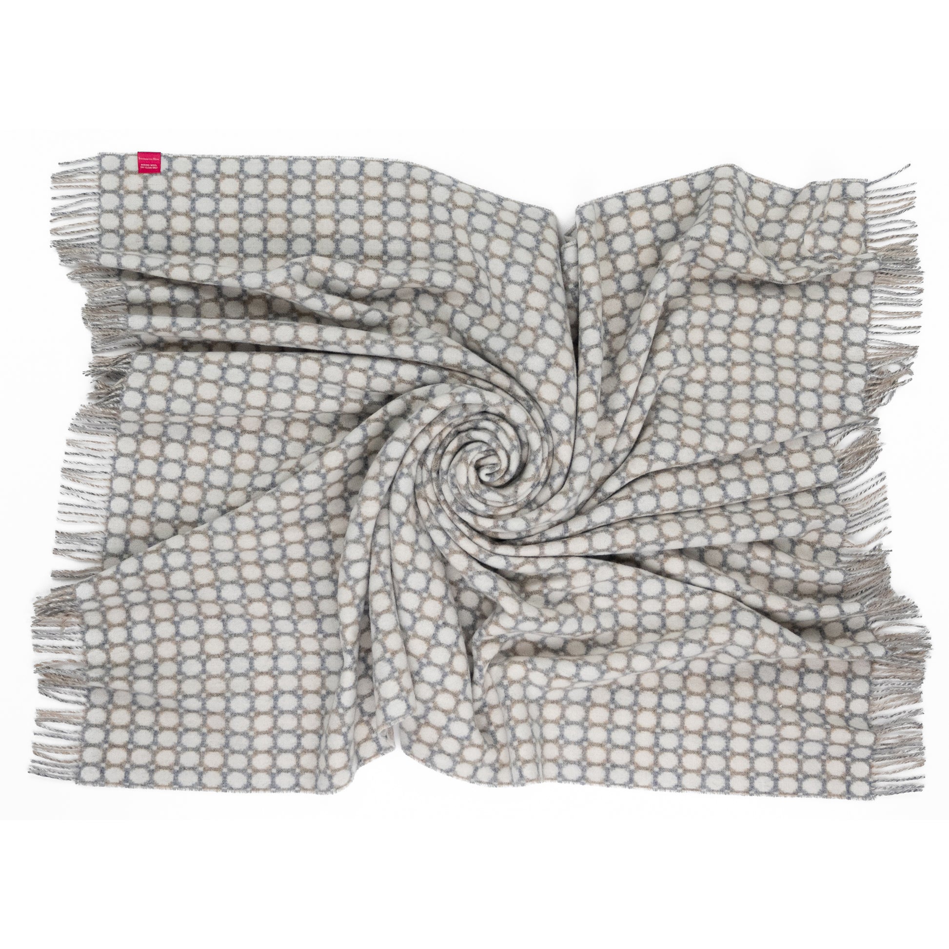 Southampton Home Merino Wool Medallion (Natural)-Throws and Blankets-[bar code]-Prince of Scots
