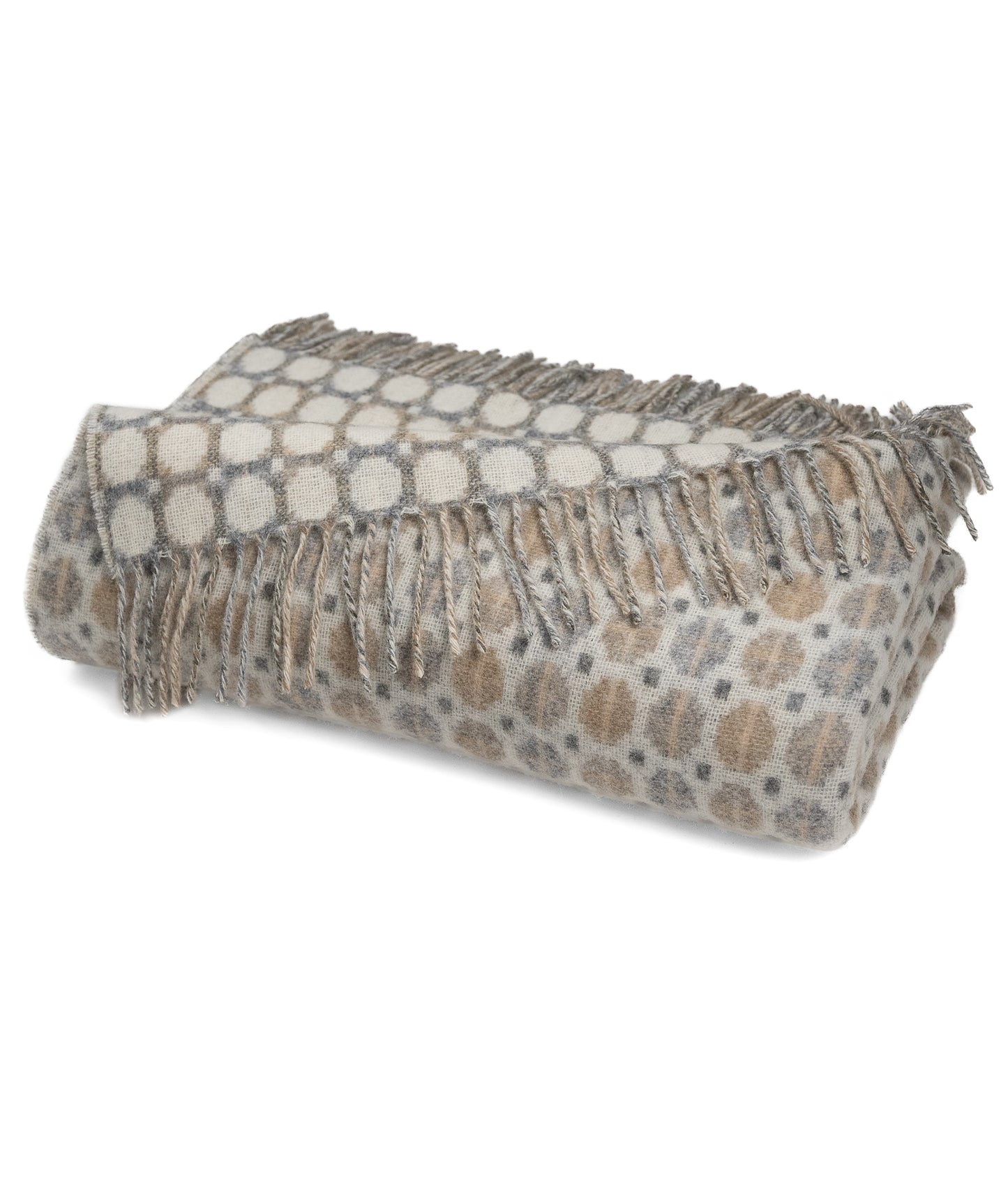 Southampton Home Merino Wool Medallion (Natural)-Throws and Blankets-[bar code]-Prince of Scots