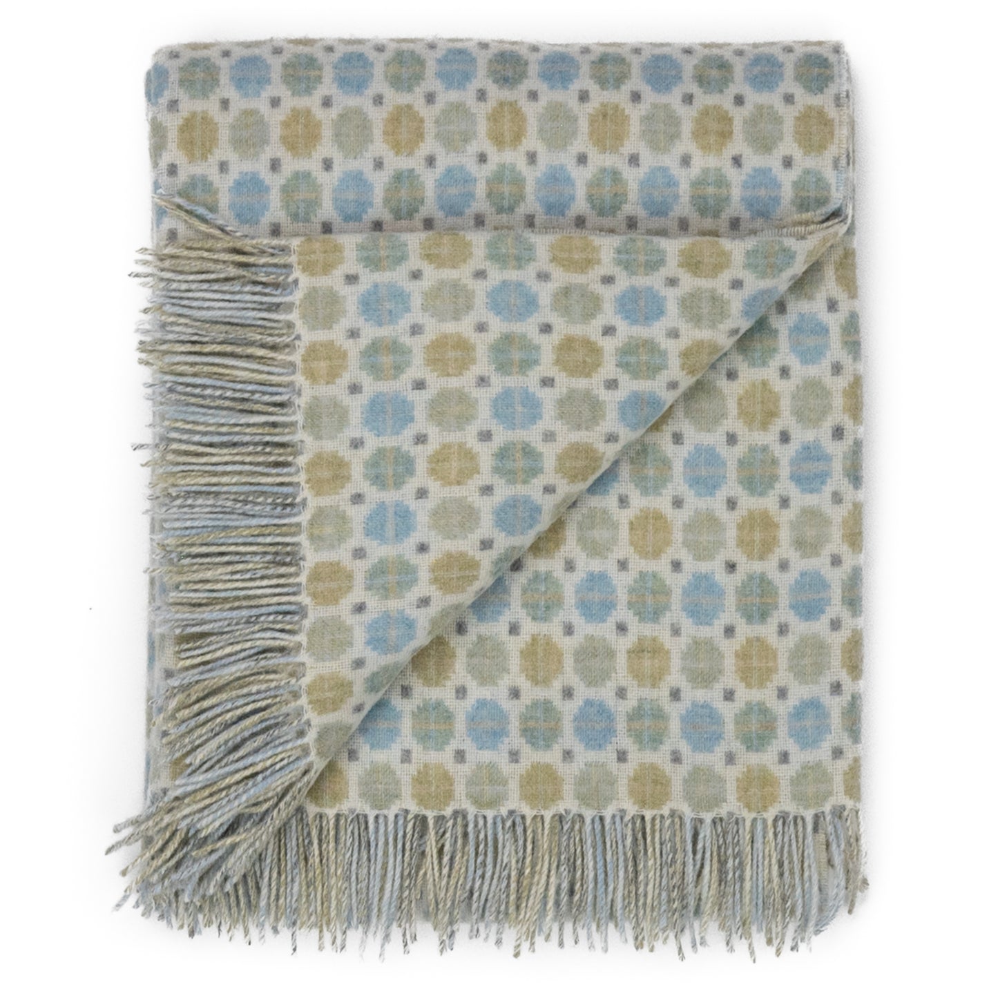 Southampton Home Merino Wool Medallion (Sky)-Throws and Blankets-[bar code]-Prince of Scots