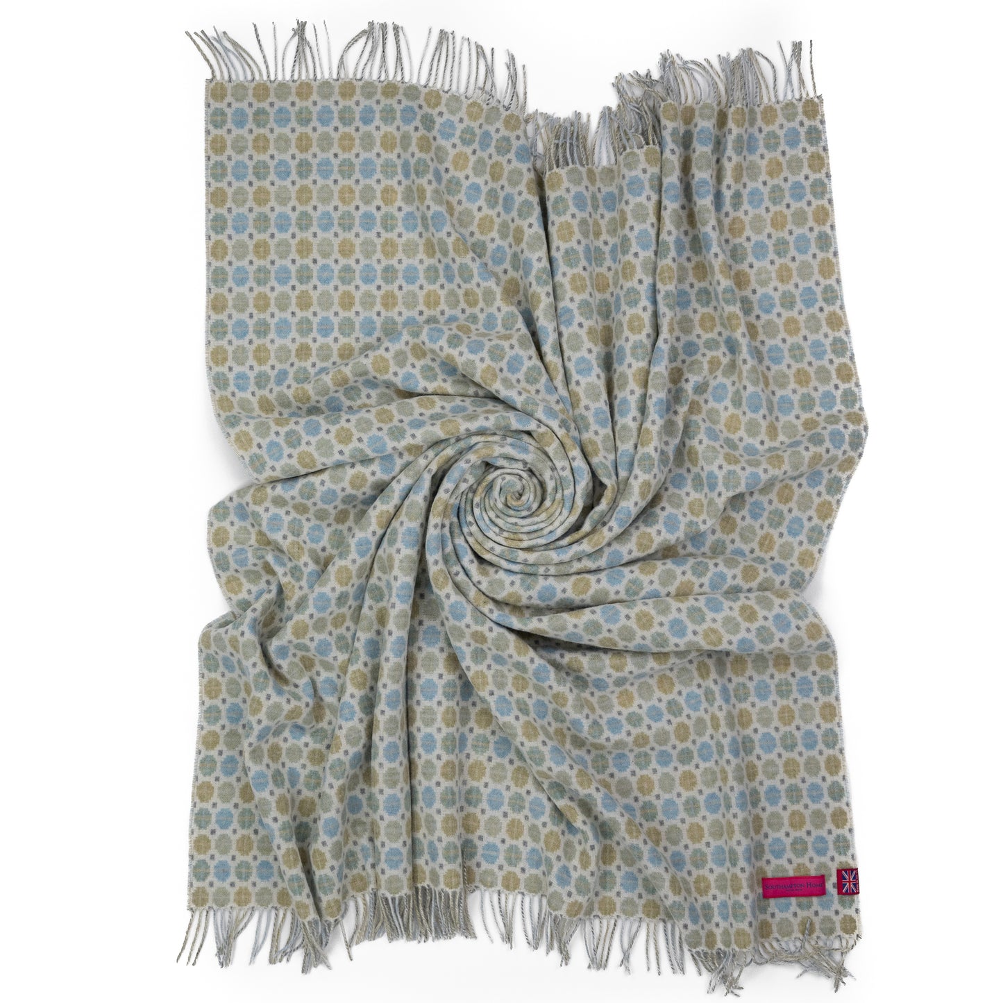 Southampton Home Merino Wool Medallion (Sky)-Throws and Blankets-[bar code]-Prince of Scots