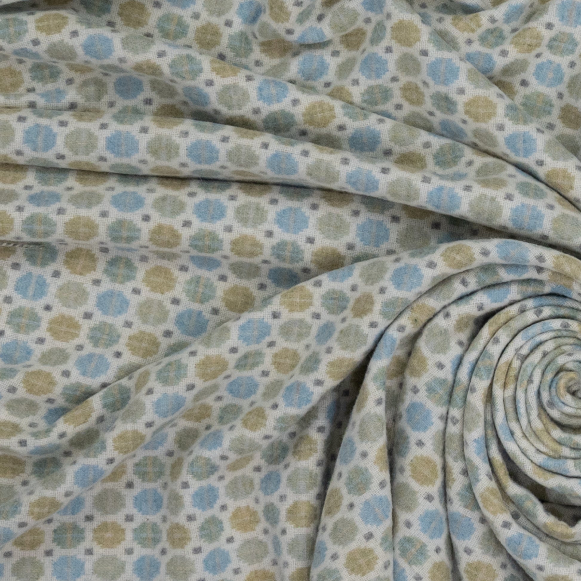 Southampton Home Merino Wool Medallion (Sky)-Throws and Blankets-[bar code]-Prince of Scots