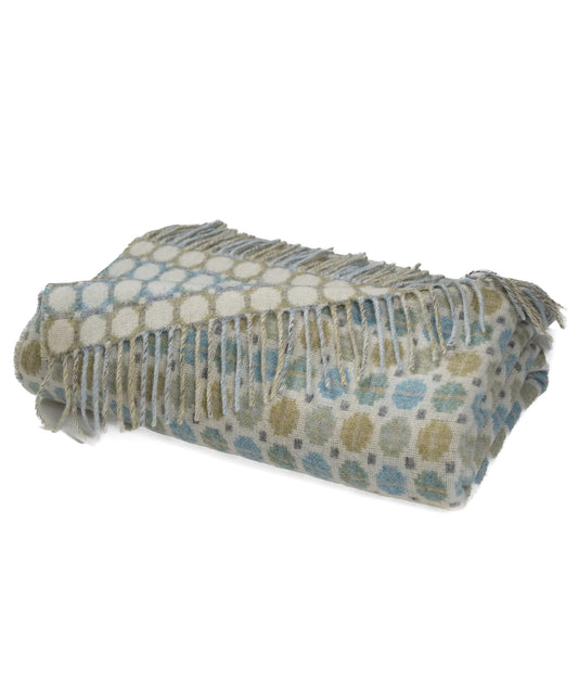 Southampton Home Merino Wool Medallion (Sky)-Throws and Blankets-[bar code]-Prince of Scots