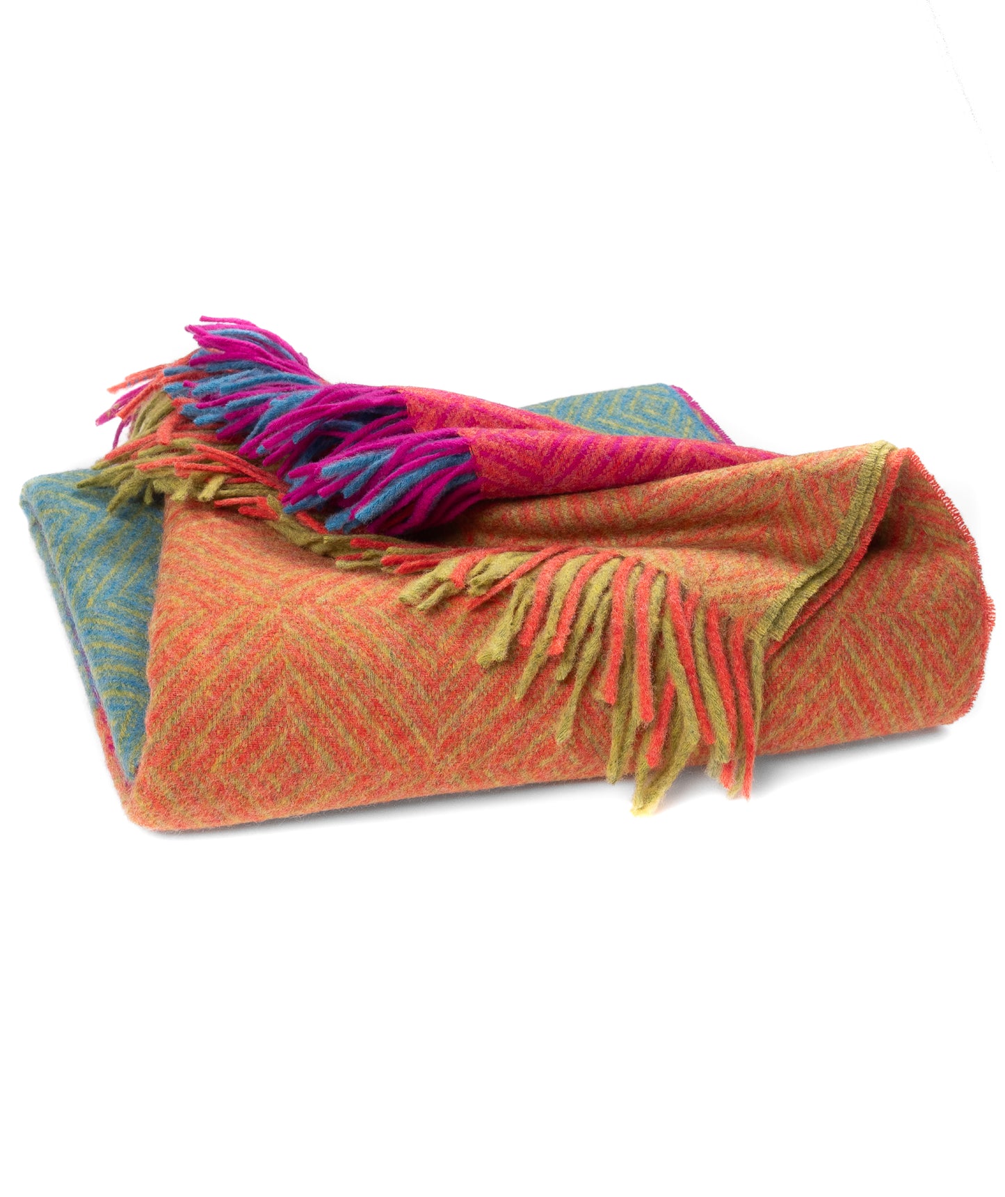 Southampton Home Merino Wool Throw – Block Brilliant | UK Made-Throws and Blankets-[bar code]-Prince of Scots