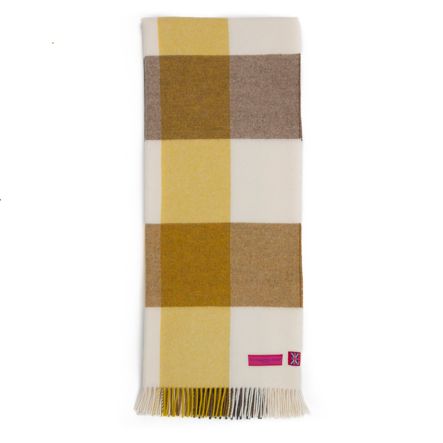 Southampton Home Merino Wool Block (Gold)-Throws and Blankets-[bar code]-Prince of Scots
