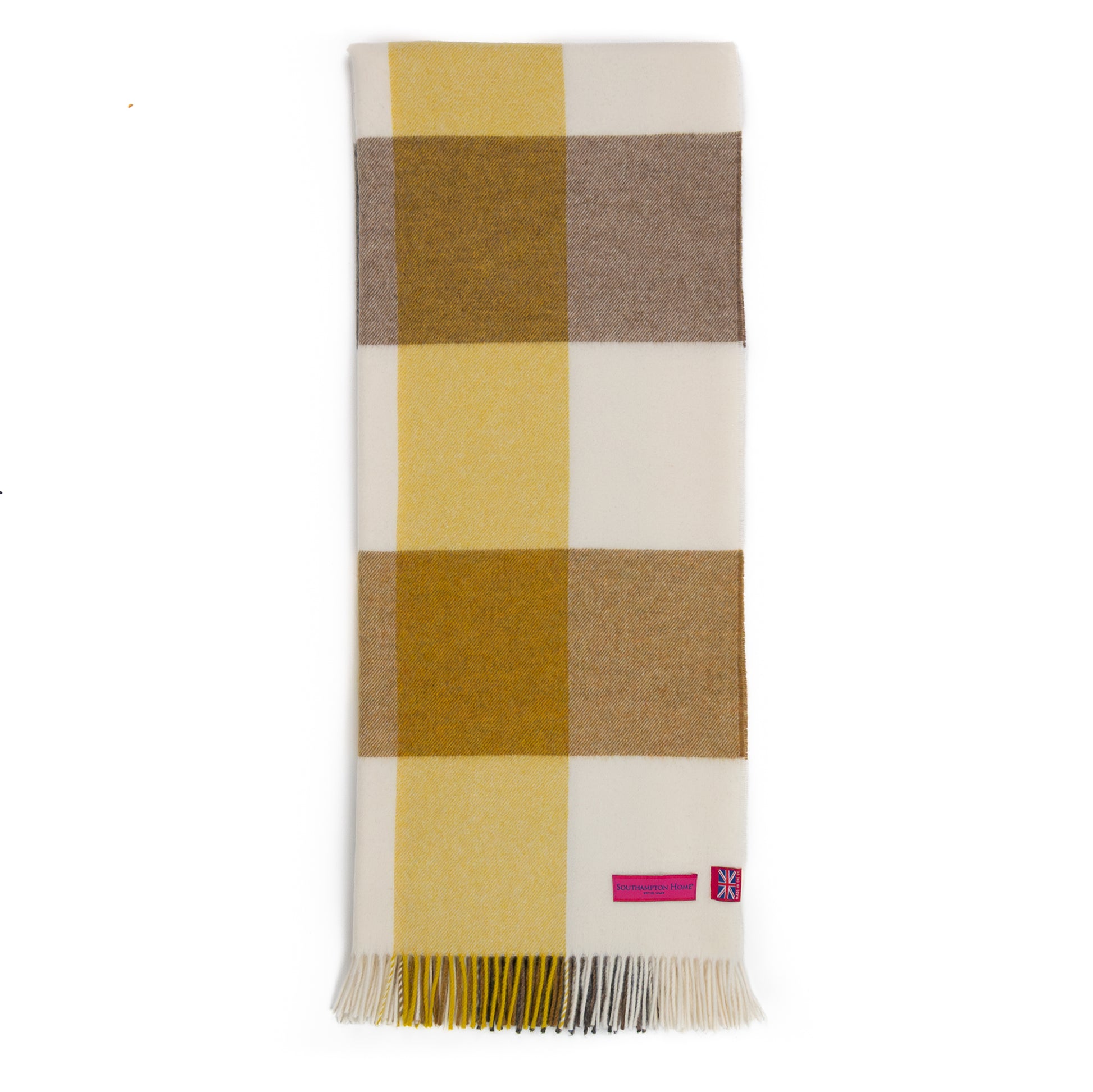 Southampton Home Merino Wool Block (Gold)-Throws and Blankets-[bar code]-Prince of Scots