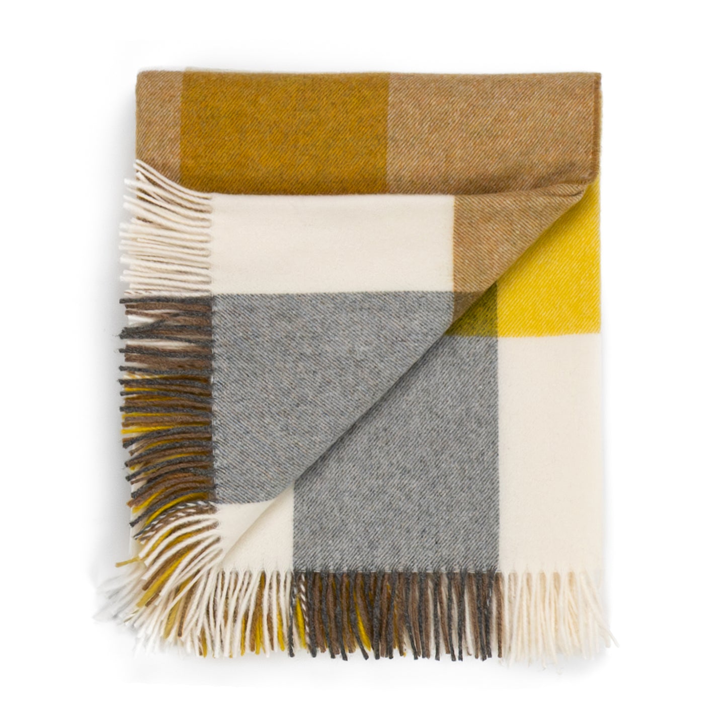 Southampton Home Merino Wool Block (Gold)-Throws and Blankets-[bar code]-Prince of Scots
