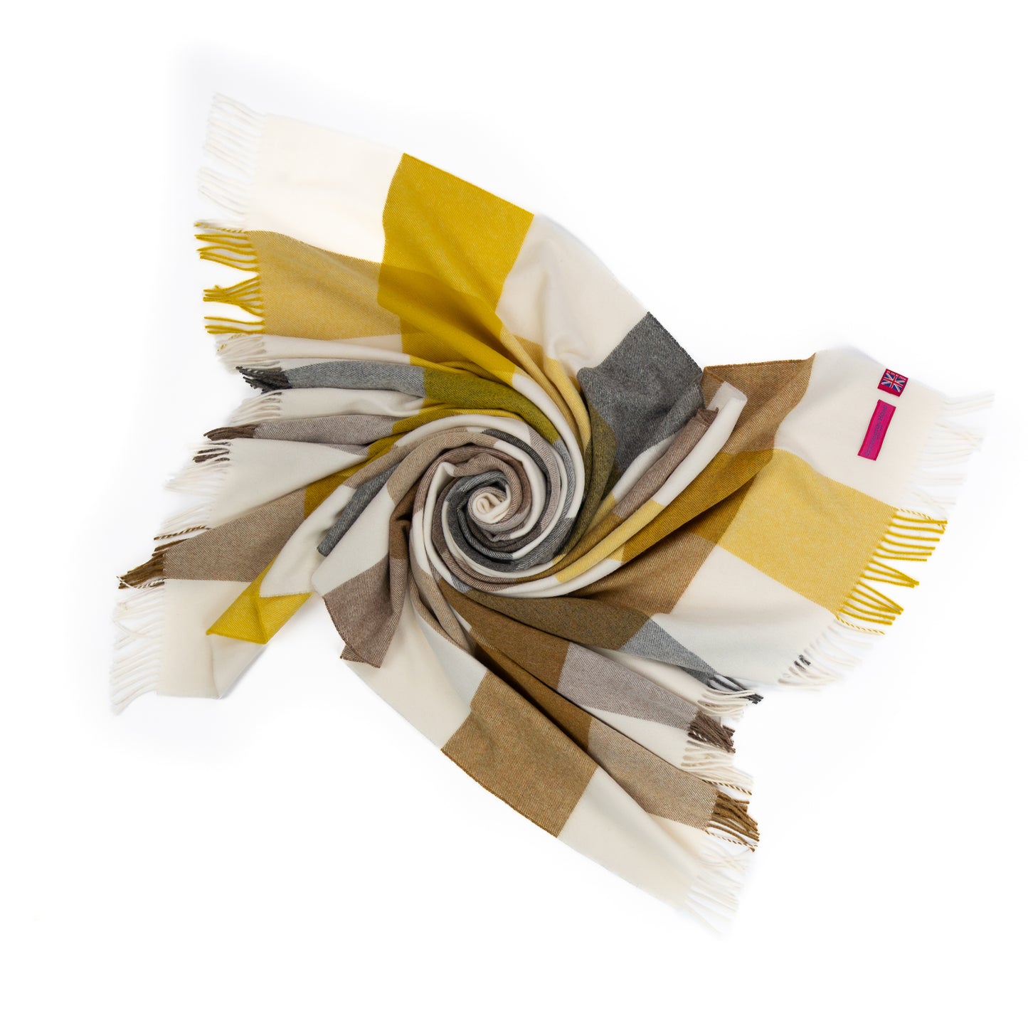 Southampton Home Merino Wool Block (Gold)-Throws and Blankets-[bar code]-Prince of Scots