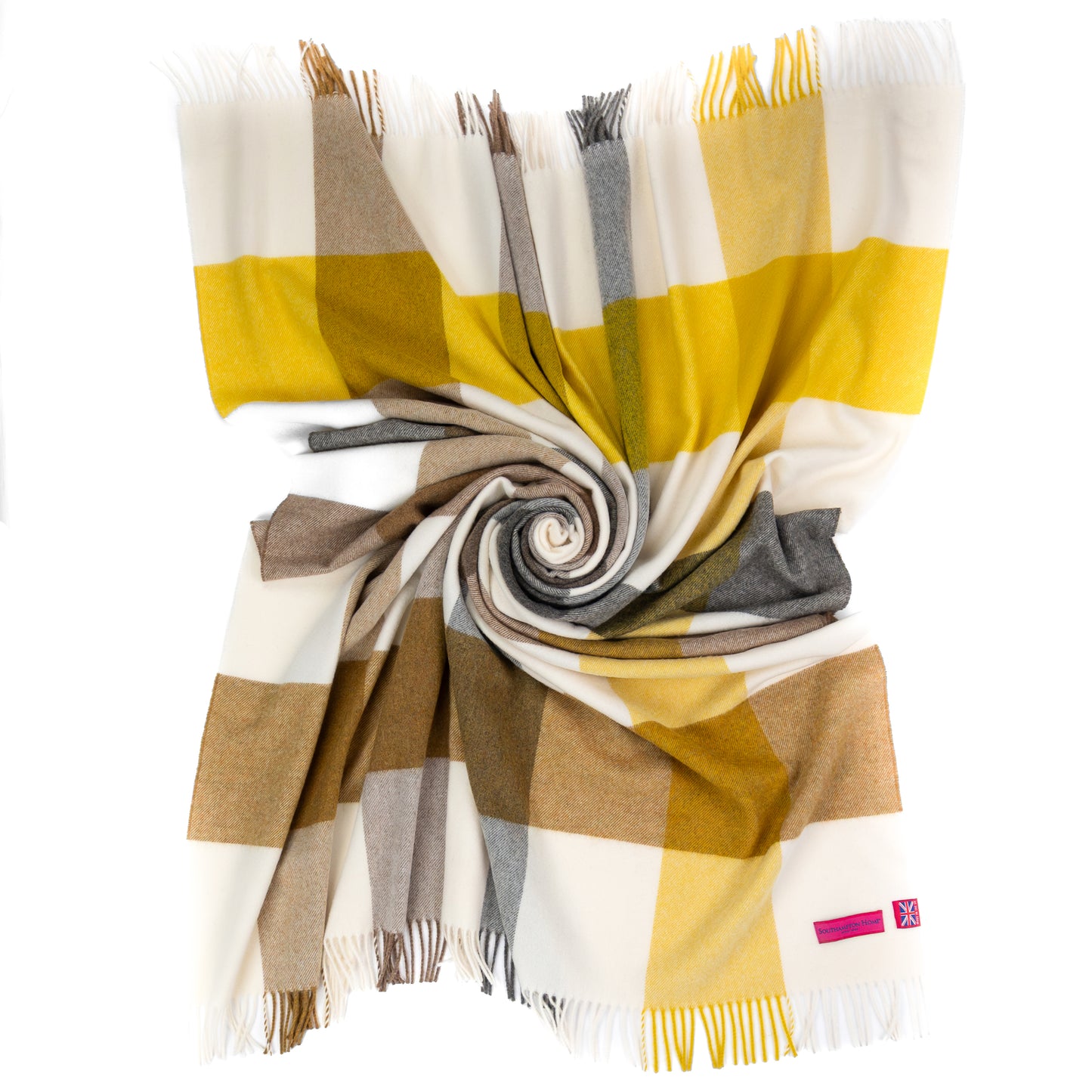 Southampton Home Merino Wool Block (Gold)-Throws and Blankets-[bar code]-Prince of Scots