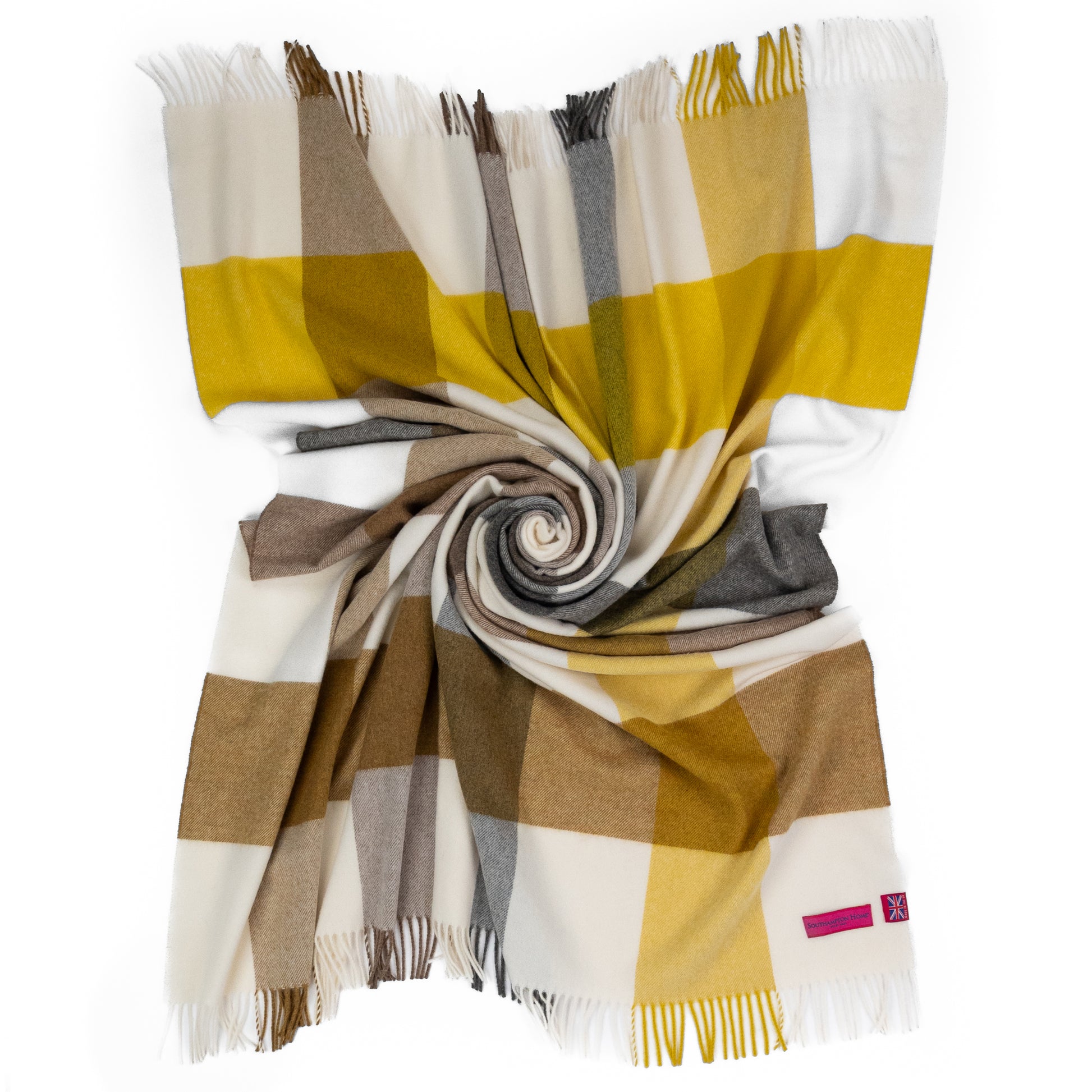 Southampton Home Merino Wool Block (Gold)-Throws and Blankets-[bar code]-Prince of Scots