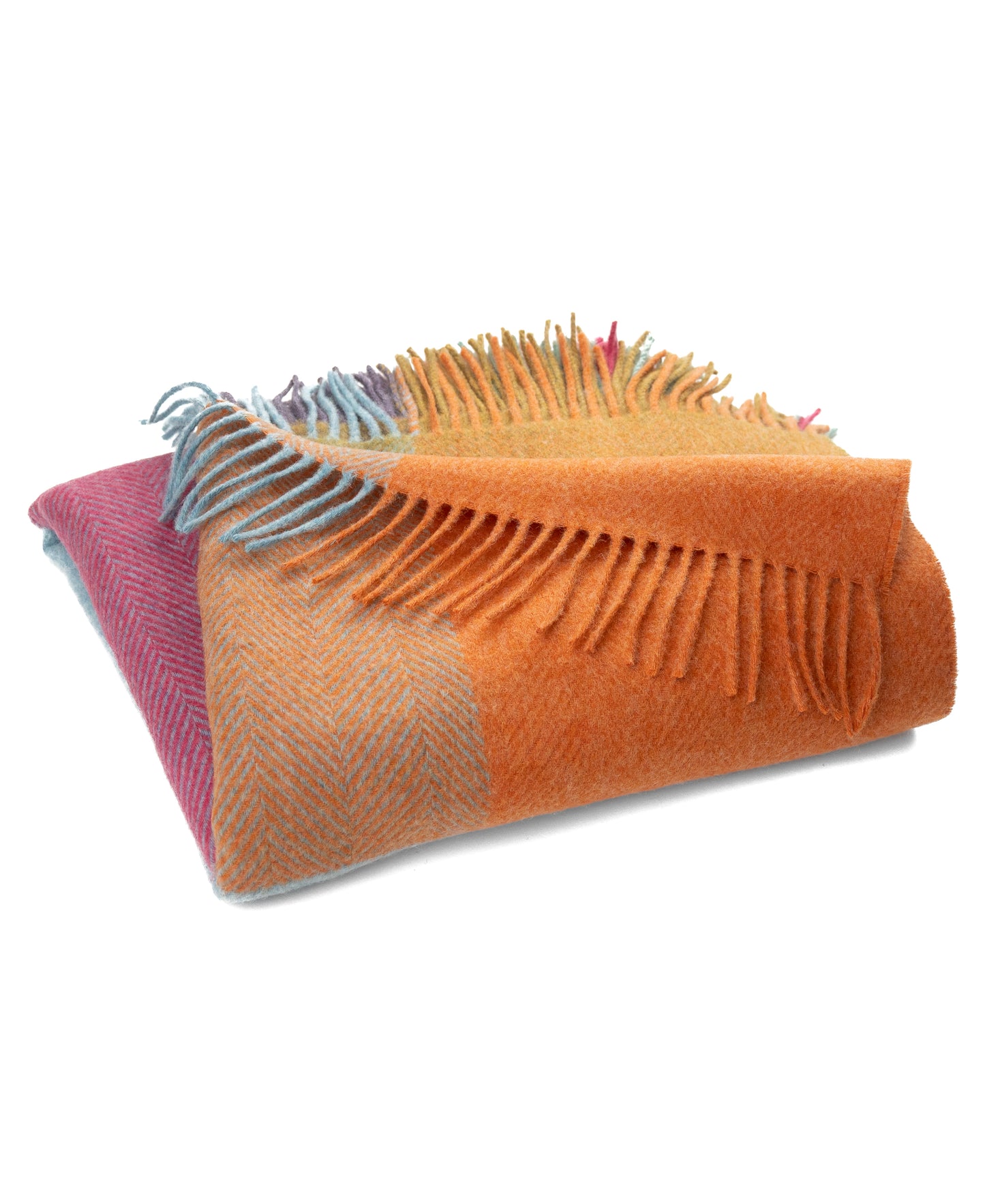 Southampton Home Merino Wool Geometric Block Throw (Kaleidoscope)-Throws and Blankets-[bar code]-Prince of Scots