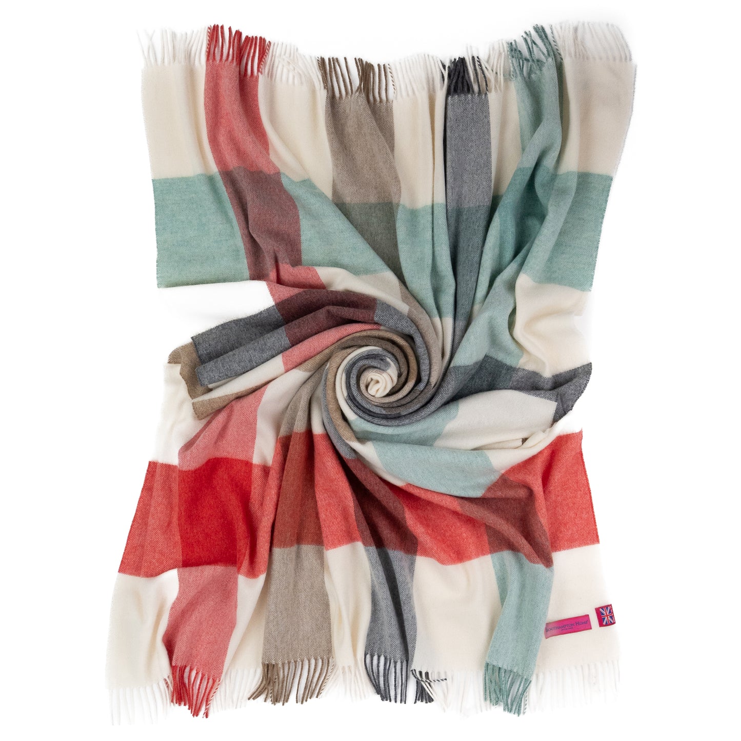 Southampton Home Merino Wool Block (Melon)-Throws and Blankets-[bar code]-Prince of Scots
