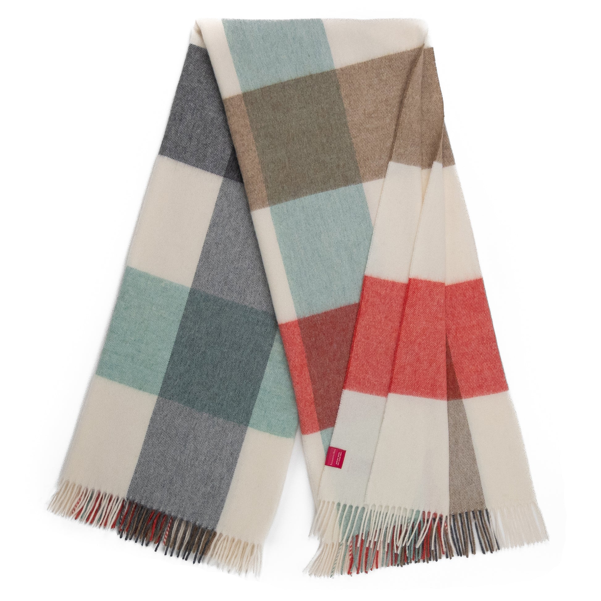 Southampton Home Merino Wool Block (Melon)-Throws and Blankets-[bar code]-Prince of Scots