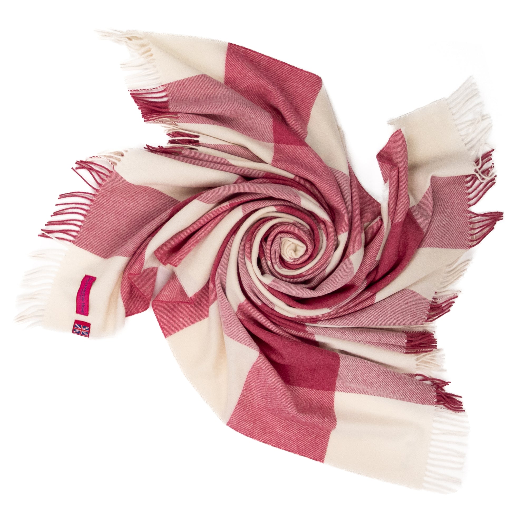 Southampton Home Merino Wool Block (Pink)-Throws and Blankets-[bar code]-Prince of Scots