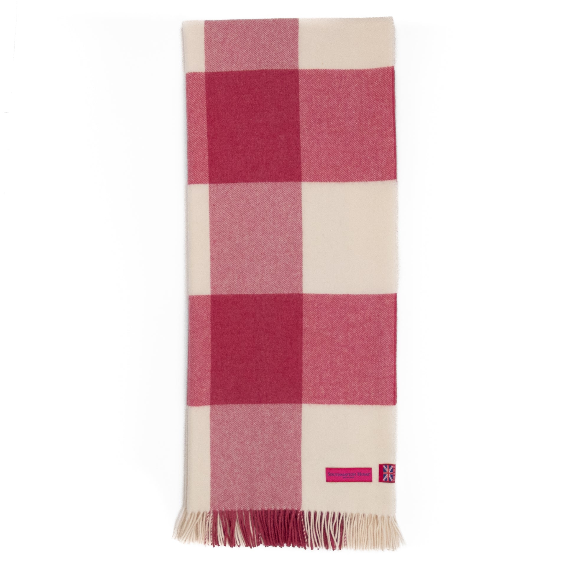 Southampton Home Merino Wool Block (Pink)-Throws and Blankets-[bar code]-Prince of Scots