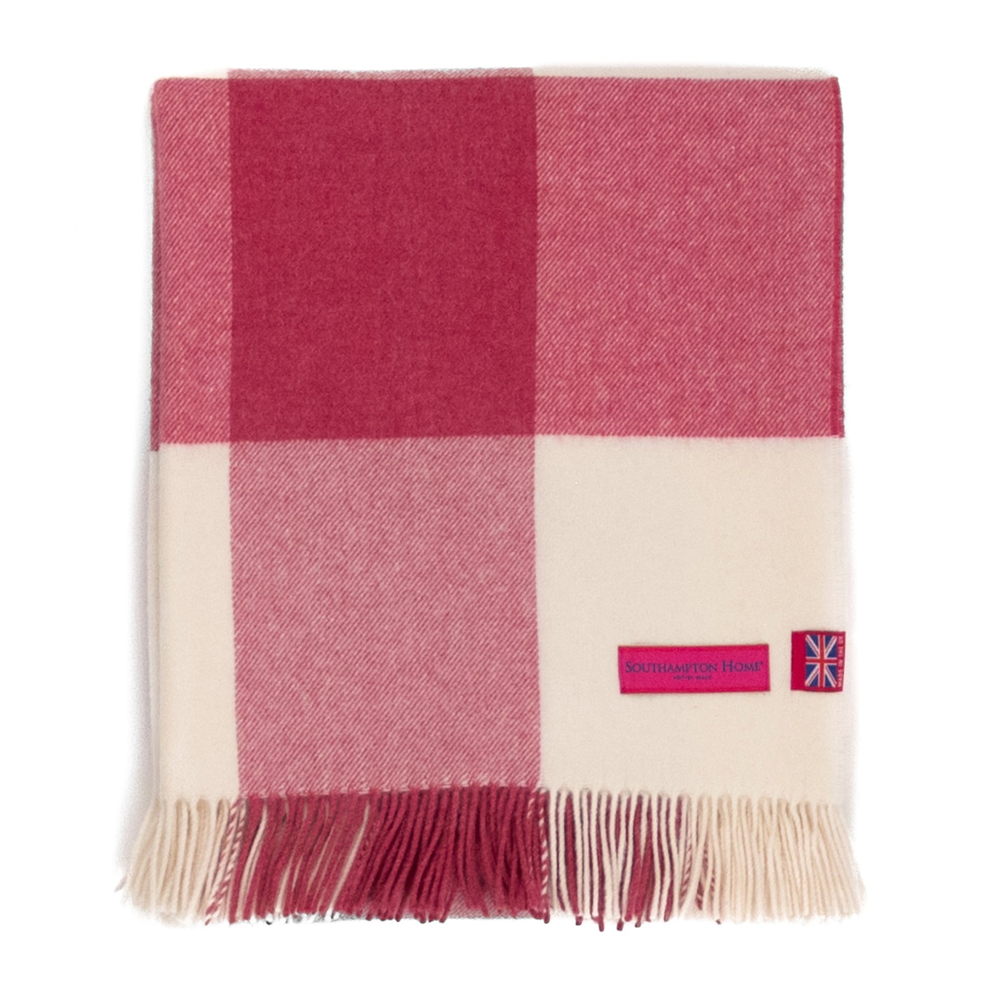 Southampton Home Merino Wool Block (Pink)-Throws and Blankets-[bar code]-Prince of Scots