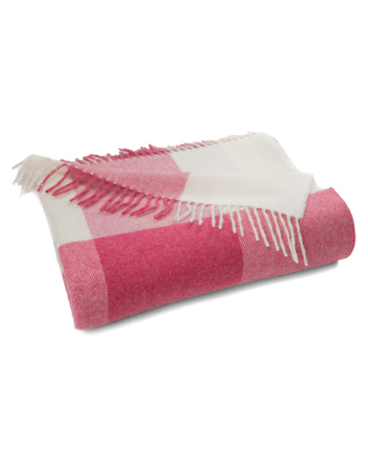 Southampton Home Merino Wool Block (Pink)-Throws and Blankets-[bar code]-Prince of Scots